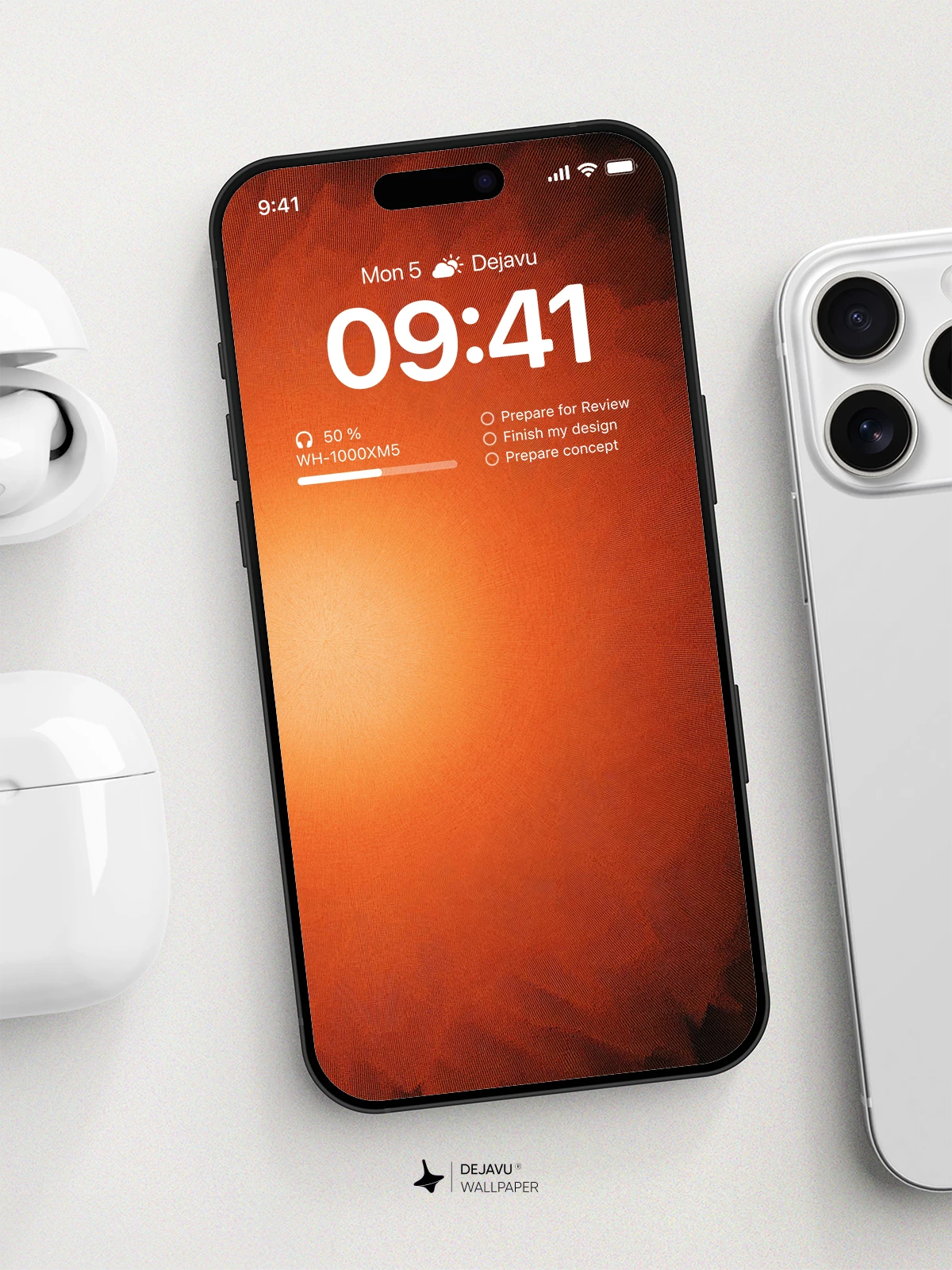 Abstract Orange Gradient Wallpaper 4K for Mobile Background