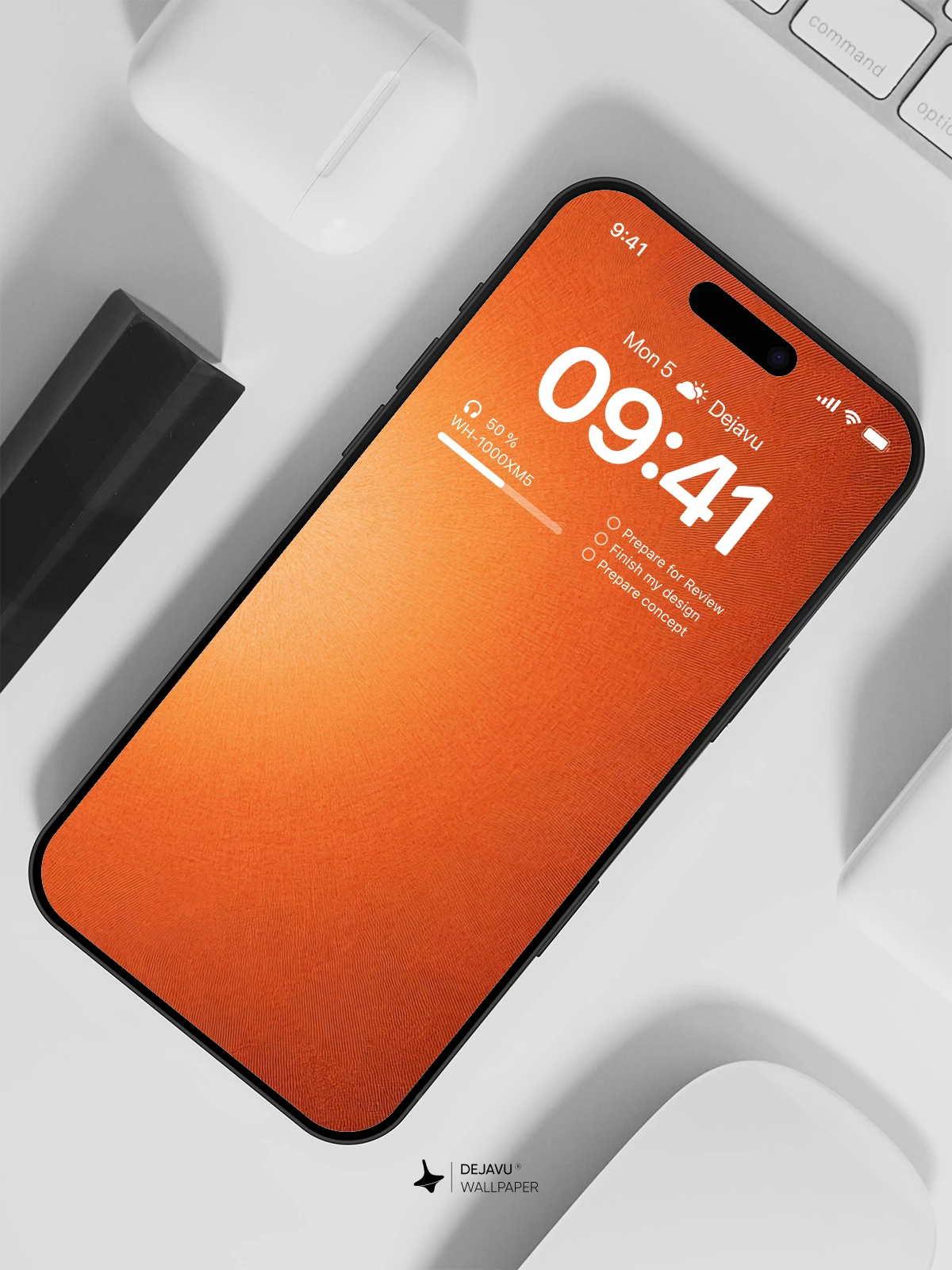 Abstract Orange Gradient Wallpaper 4K for Mobile Background