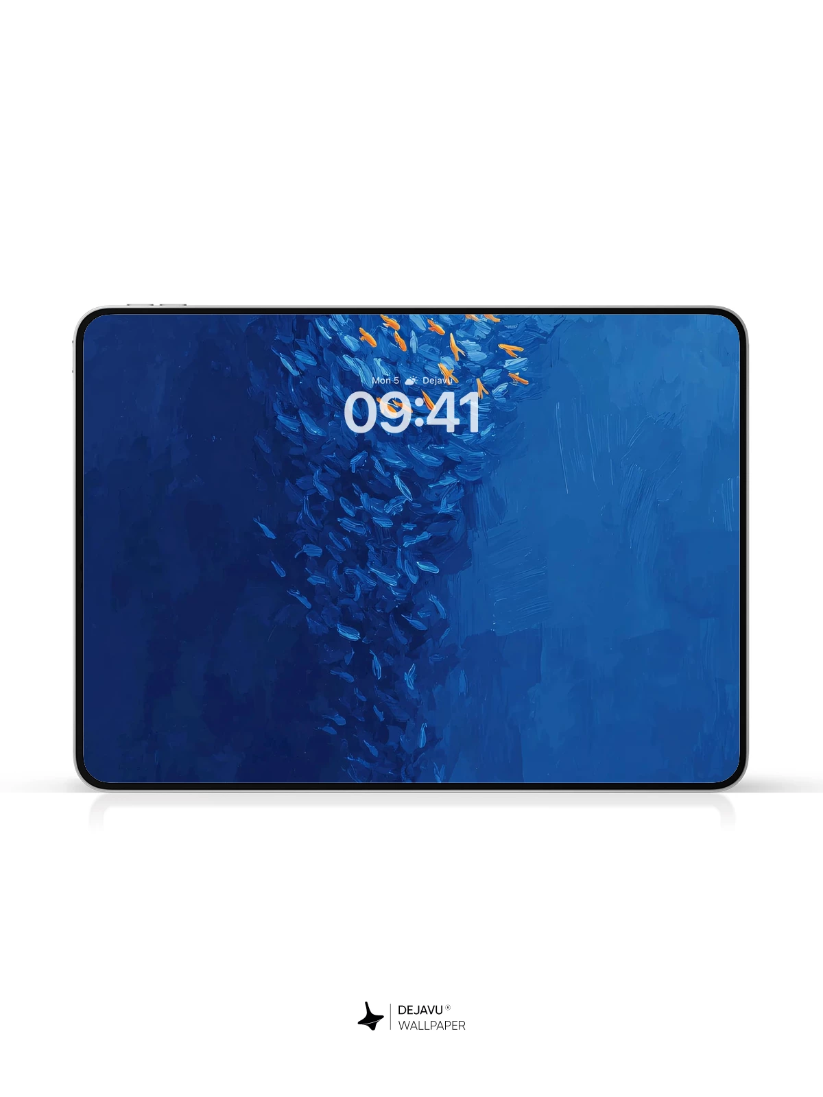 Blue Fish School Wallpaper 4K for iPhone Lock Screen