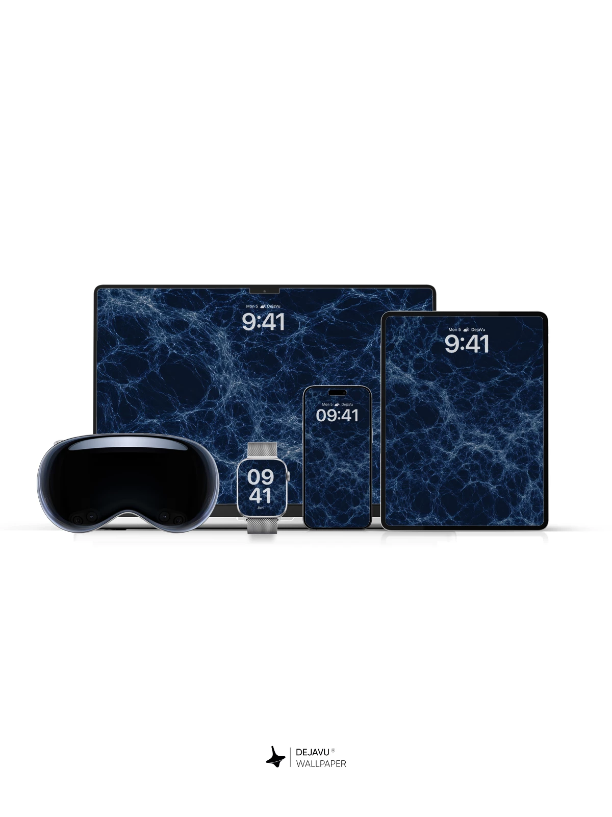 Dark Blue Web Pattern Wallpaper 4K for iPhone Lock Screen
