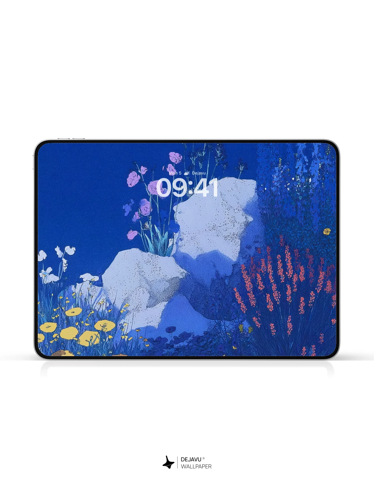 Blue Flower Garden Wallpaper 4K for iPhone Lock Screen