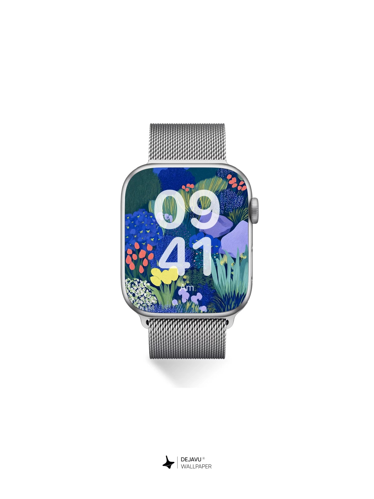 Blue Floral Garden Wallpaper 4K for iPhone Lock Screen