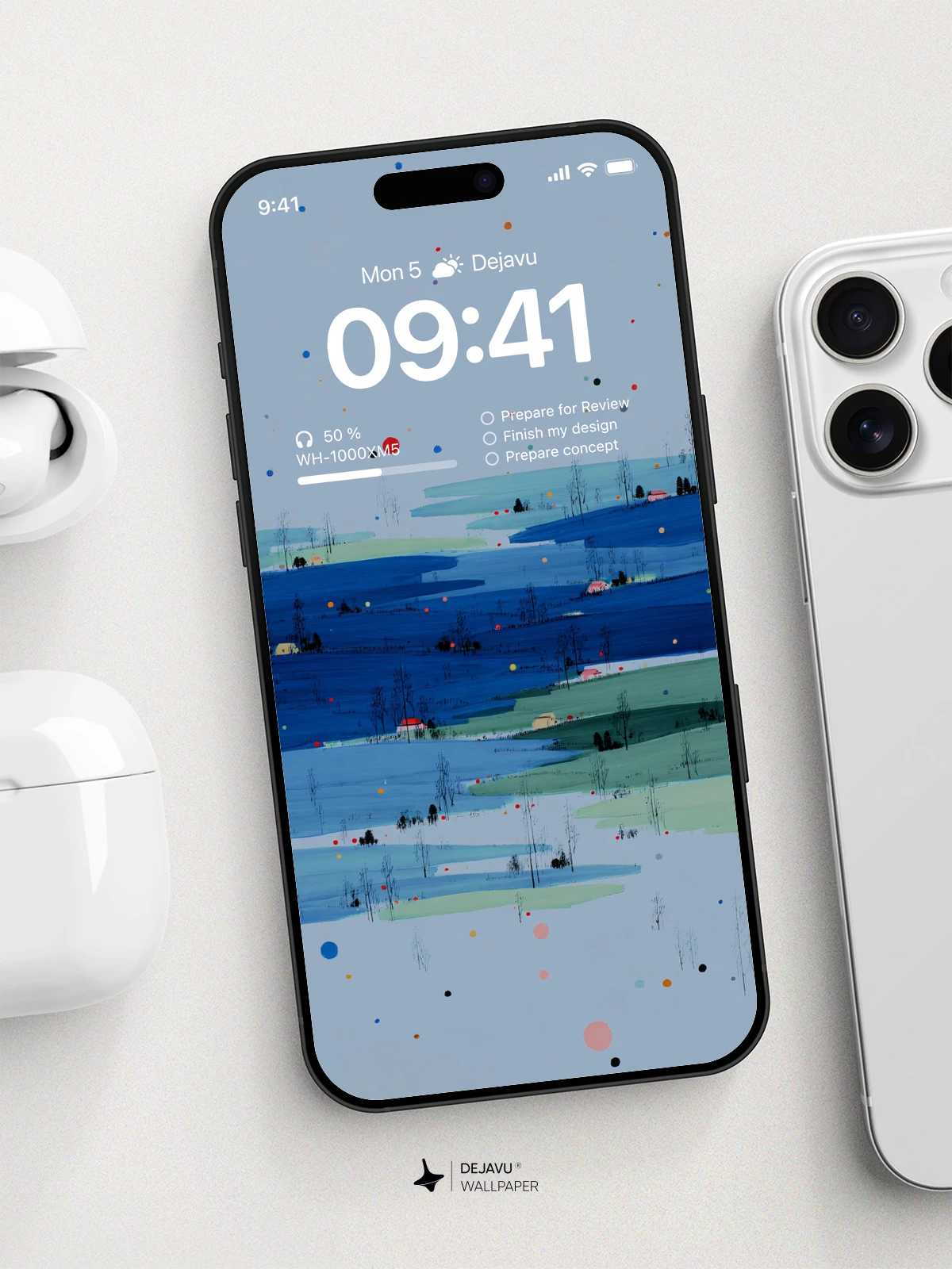 Abstract Landscape Wallpaper 4K for iPhone Lock Screen