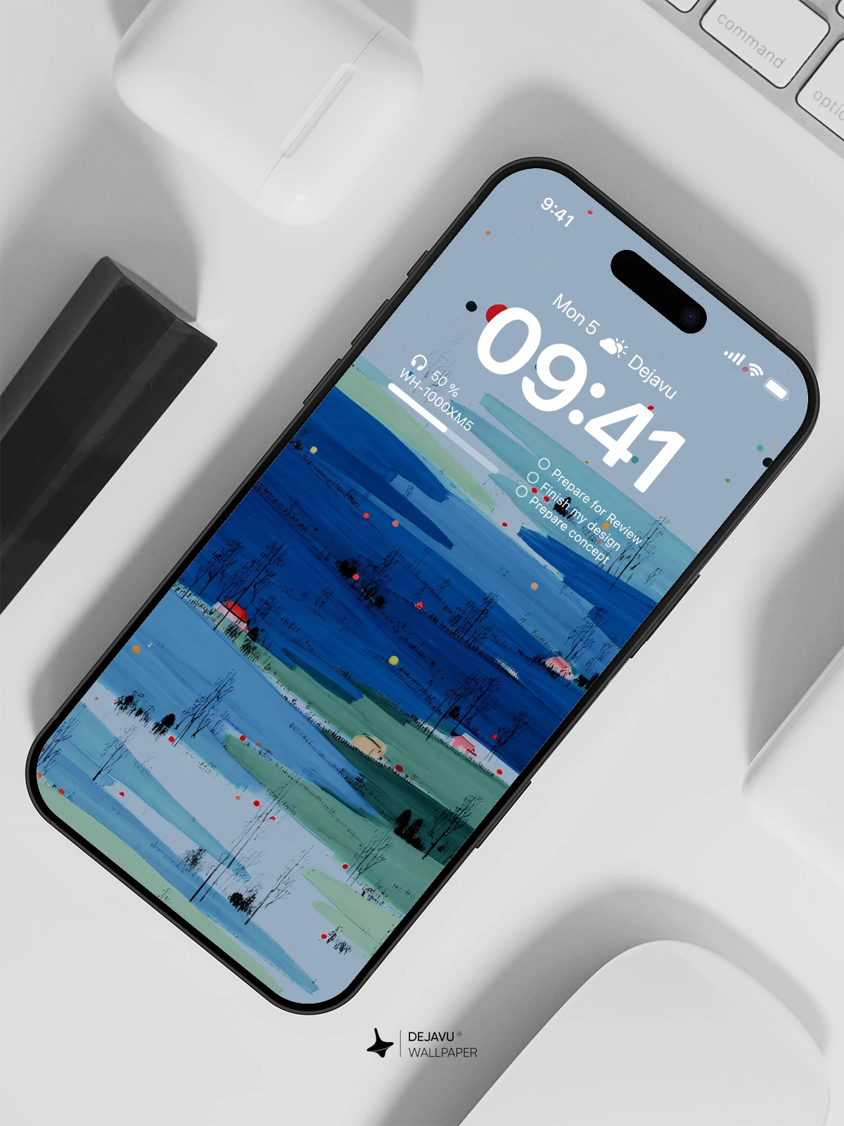 Abstract Landscape Wallpaper 4K for iPhone Lock Screen
