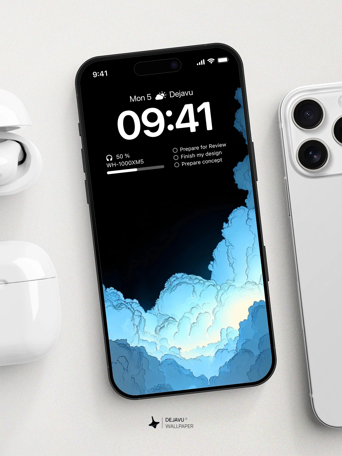 Blue Cloud Wallpaper 4K for iPhone Lock Screen