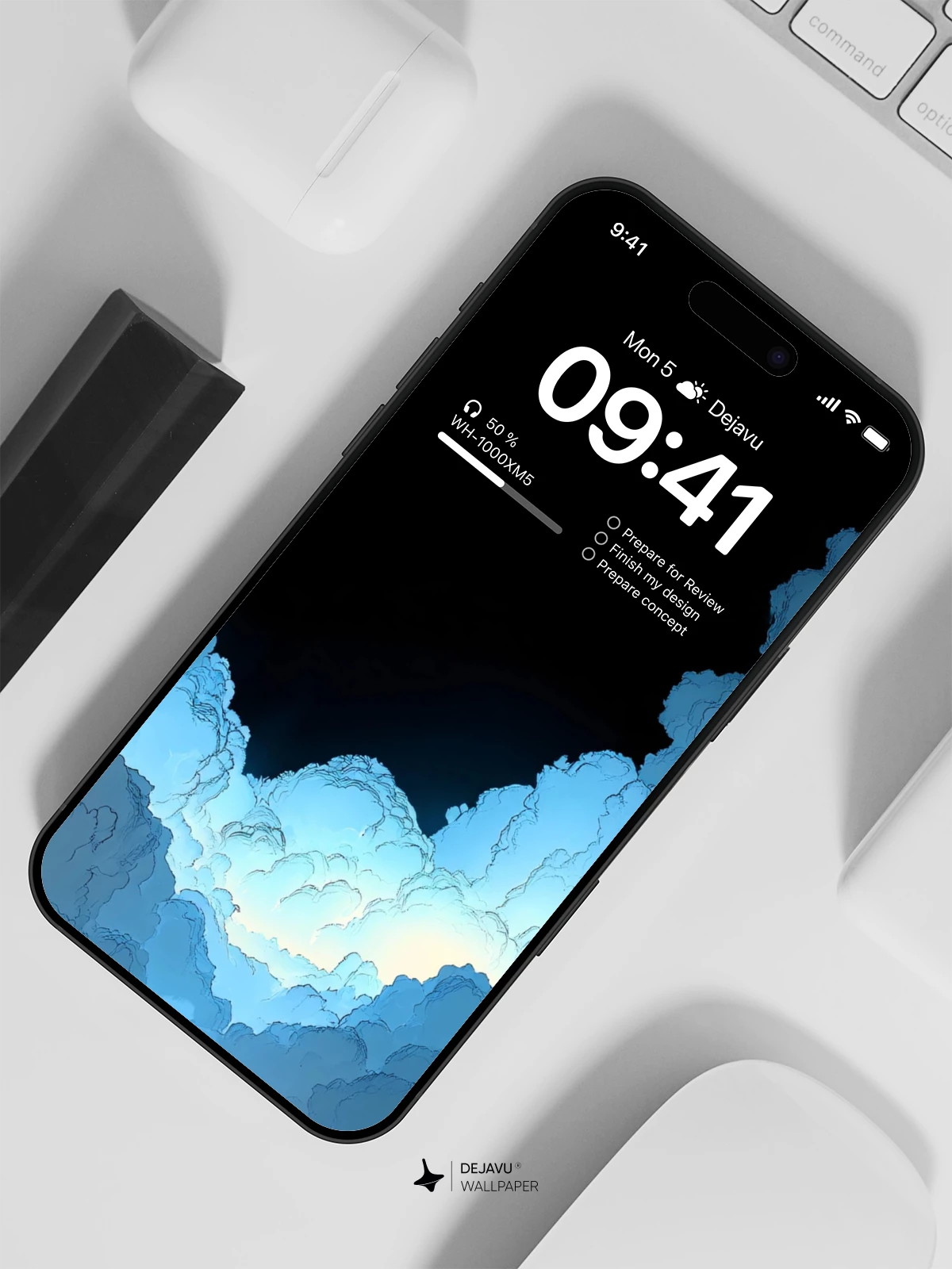 Blue Cloud Wallpaper 4K for iPhone Lock Screen