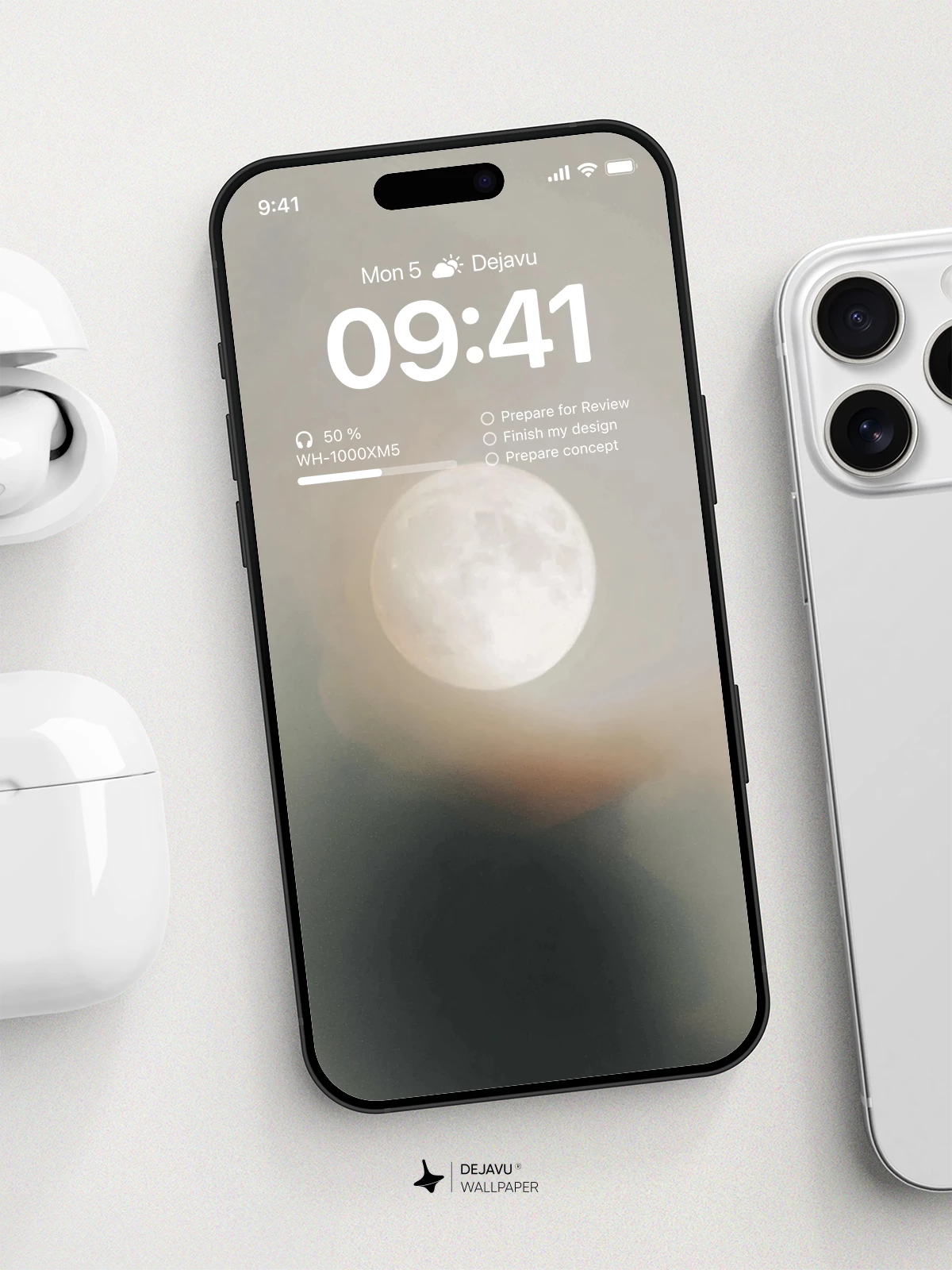 Moonlight Night Sky Wallpaper 4K for iPhone Lock Screen