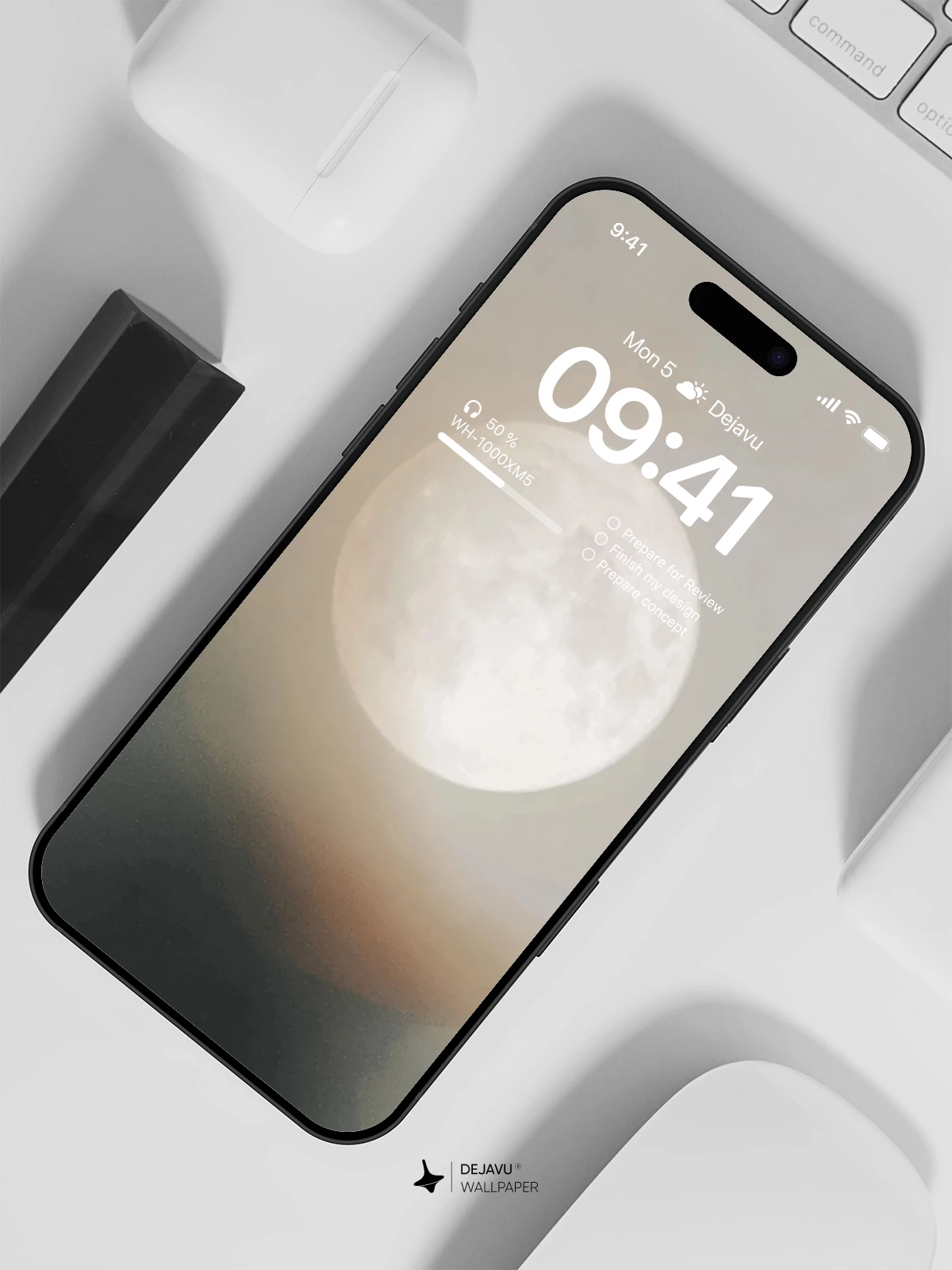 Moonlight Night Sky Wallpaper 4K for iPhone Lock Screen