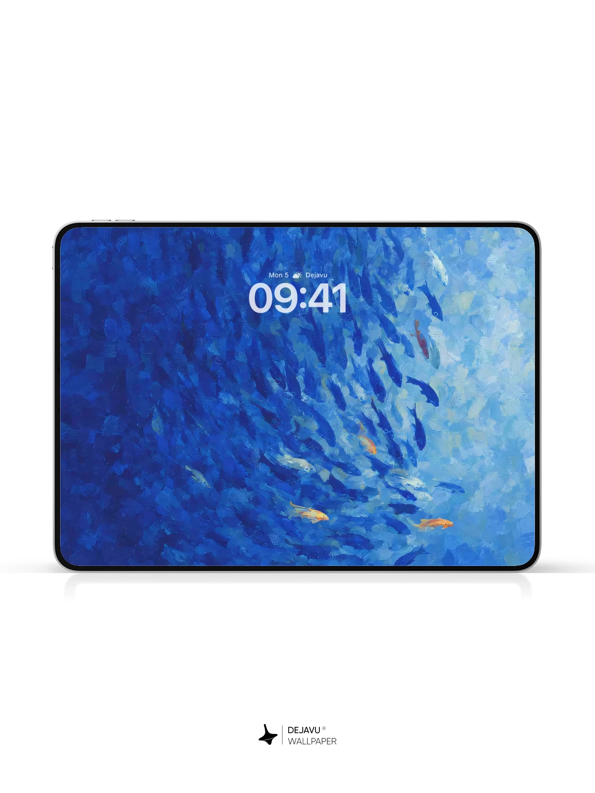 Blue Fish School Wallpaper 4K for iPhone Lock Screen
