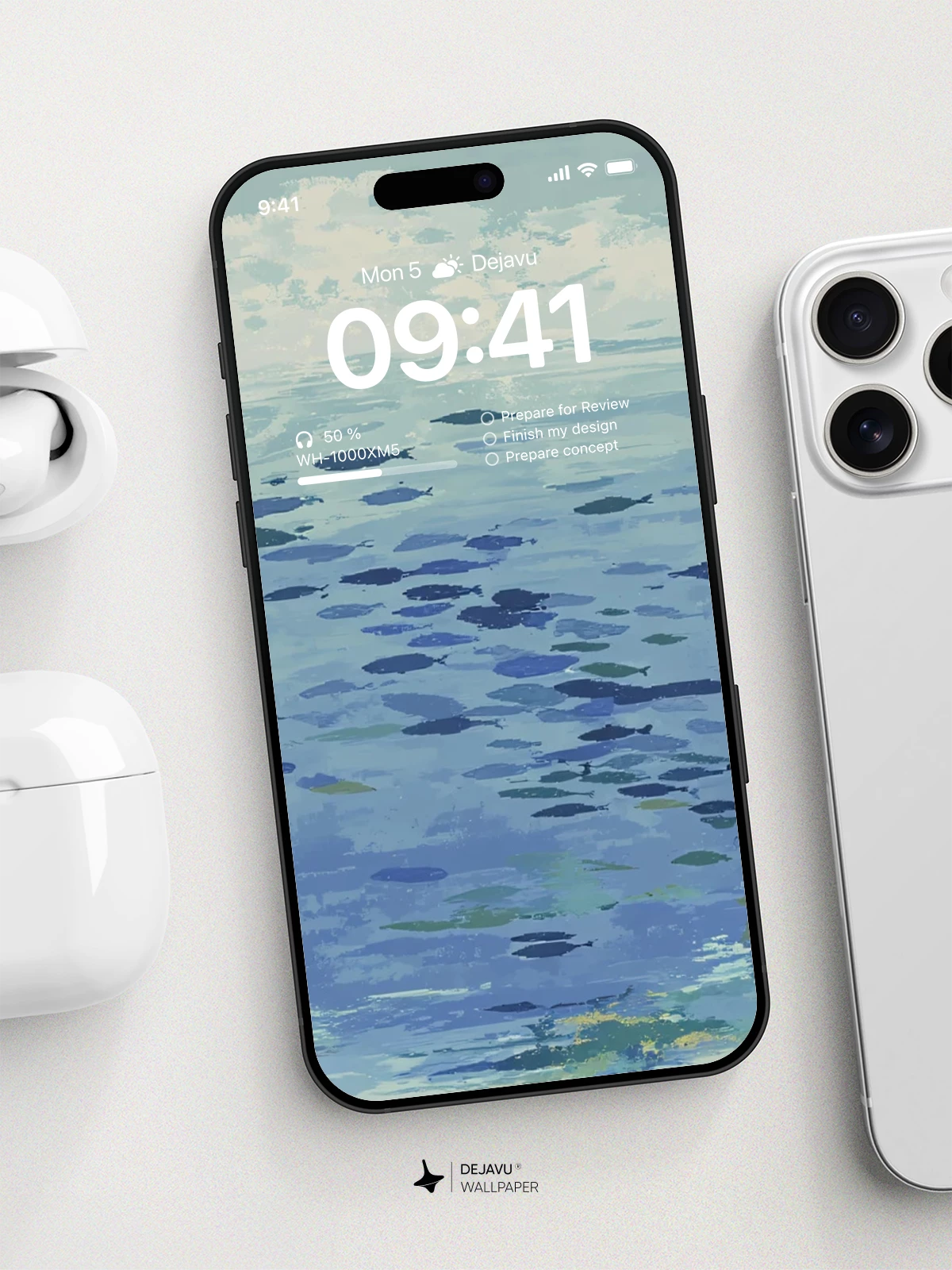 Underwater Fish School Wallpaper 4K for iPhone Lock Screen