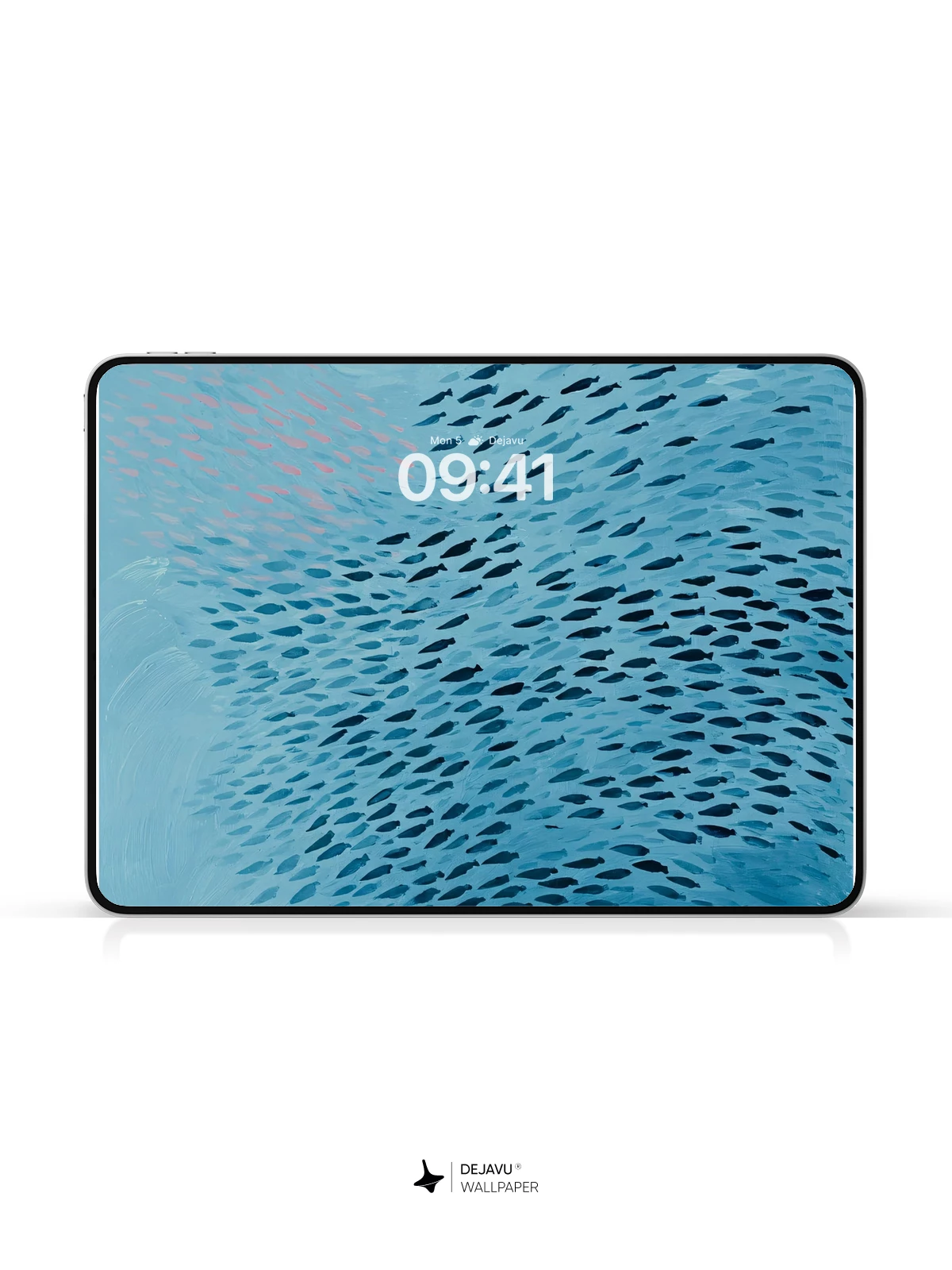 Abstract Blue Fish School Wallpaper 4K for Mobile Background
