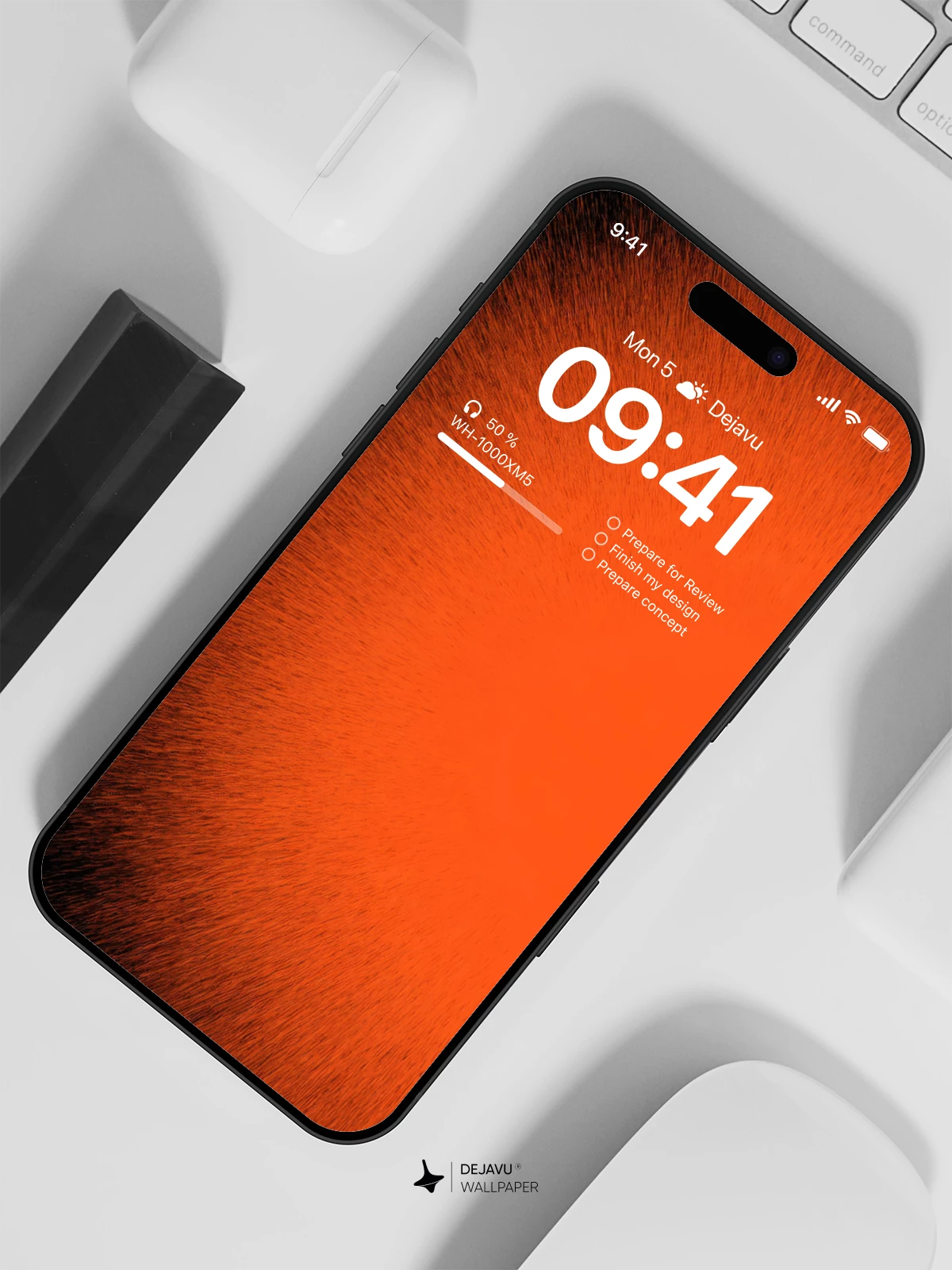 Vibrant Orange and Blue Gradient Wallpaper 4K for iPhone Lock Screen