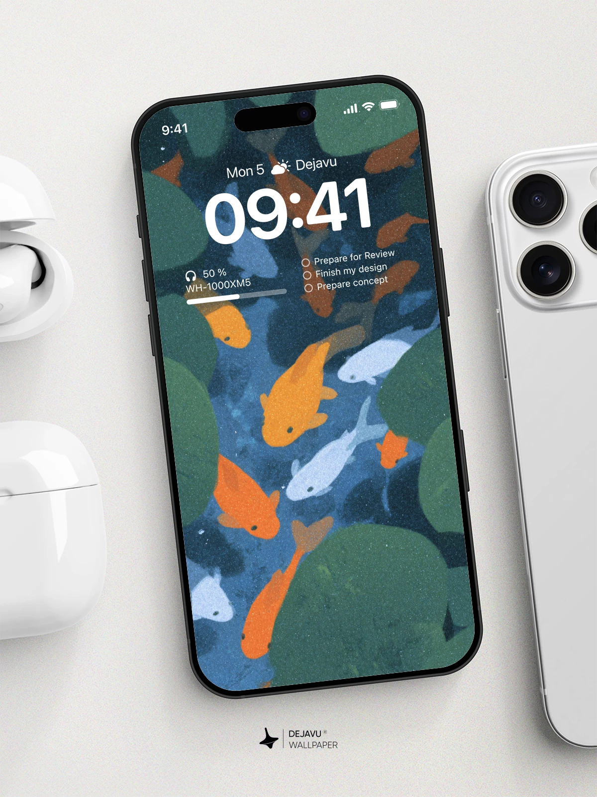 Koi Fish Pond Wallpaper 4K for Mobile Background