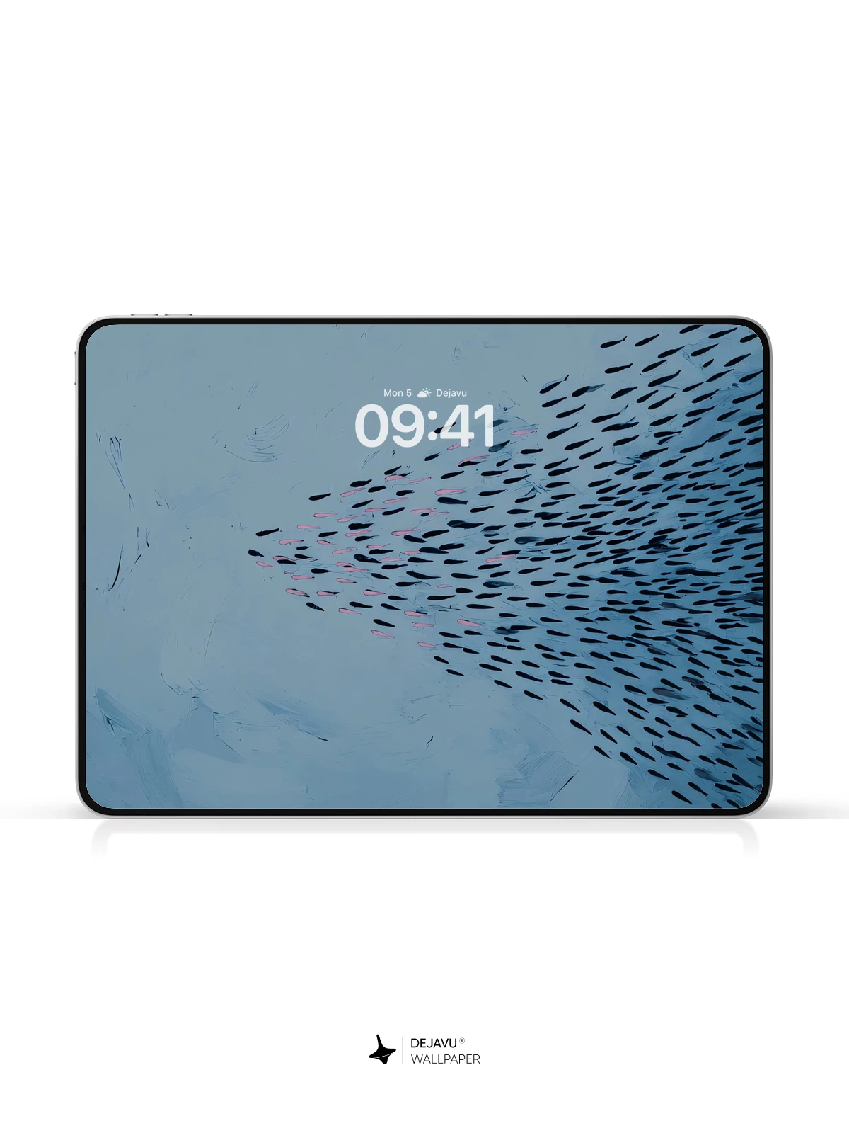 Abstract Blue Fish School Wallpaper 4K for iPhone Lock Screen