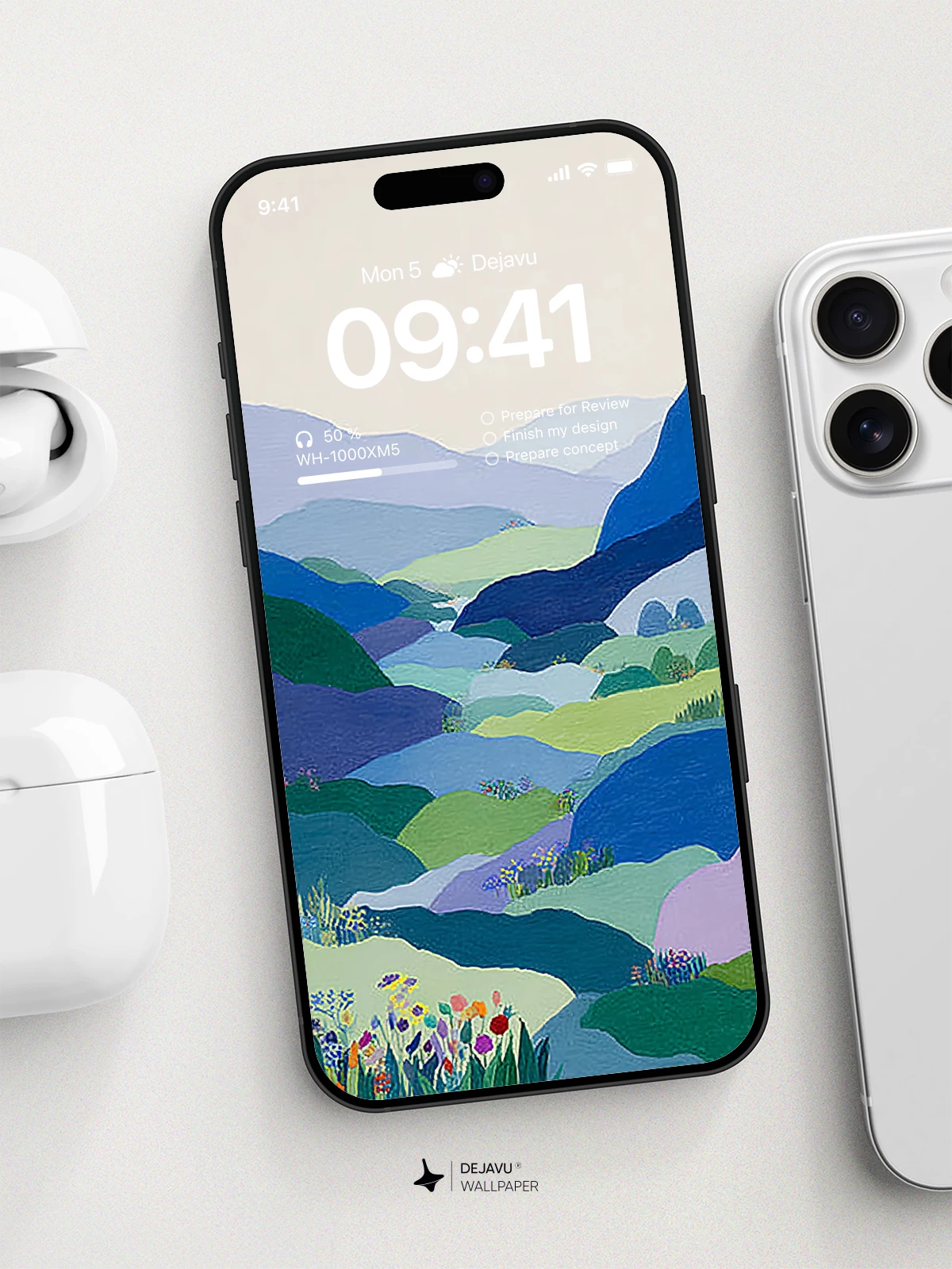 Abstract Landscape Wallpaper 4K for iPhone Lock Screen
