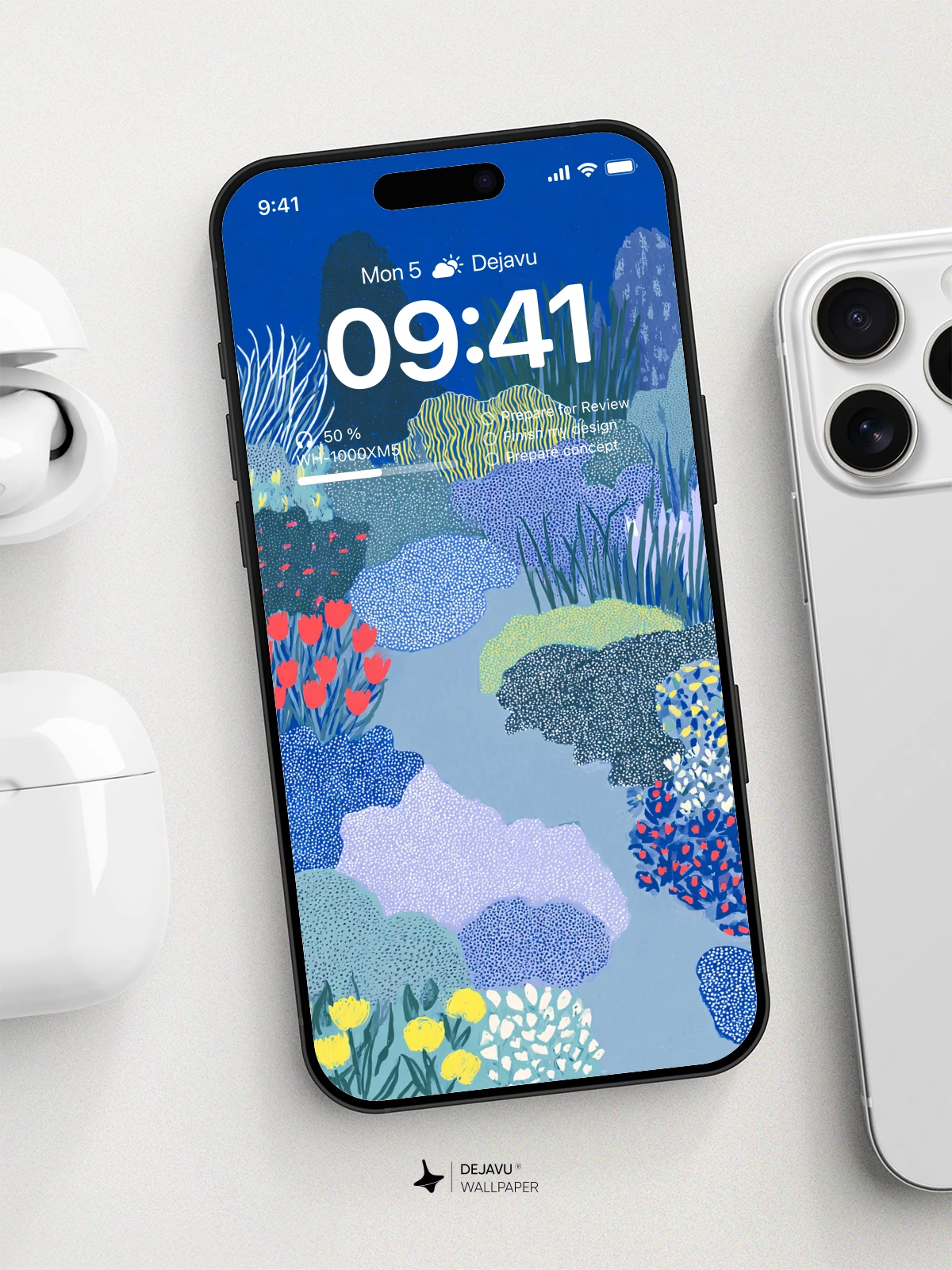 Abstract Floral Wallpaper 4K for iPhone Lock Screen