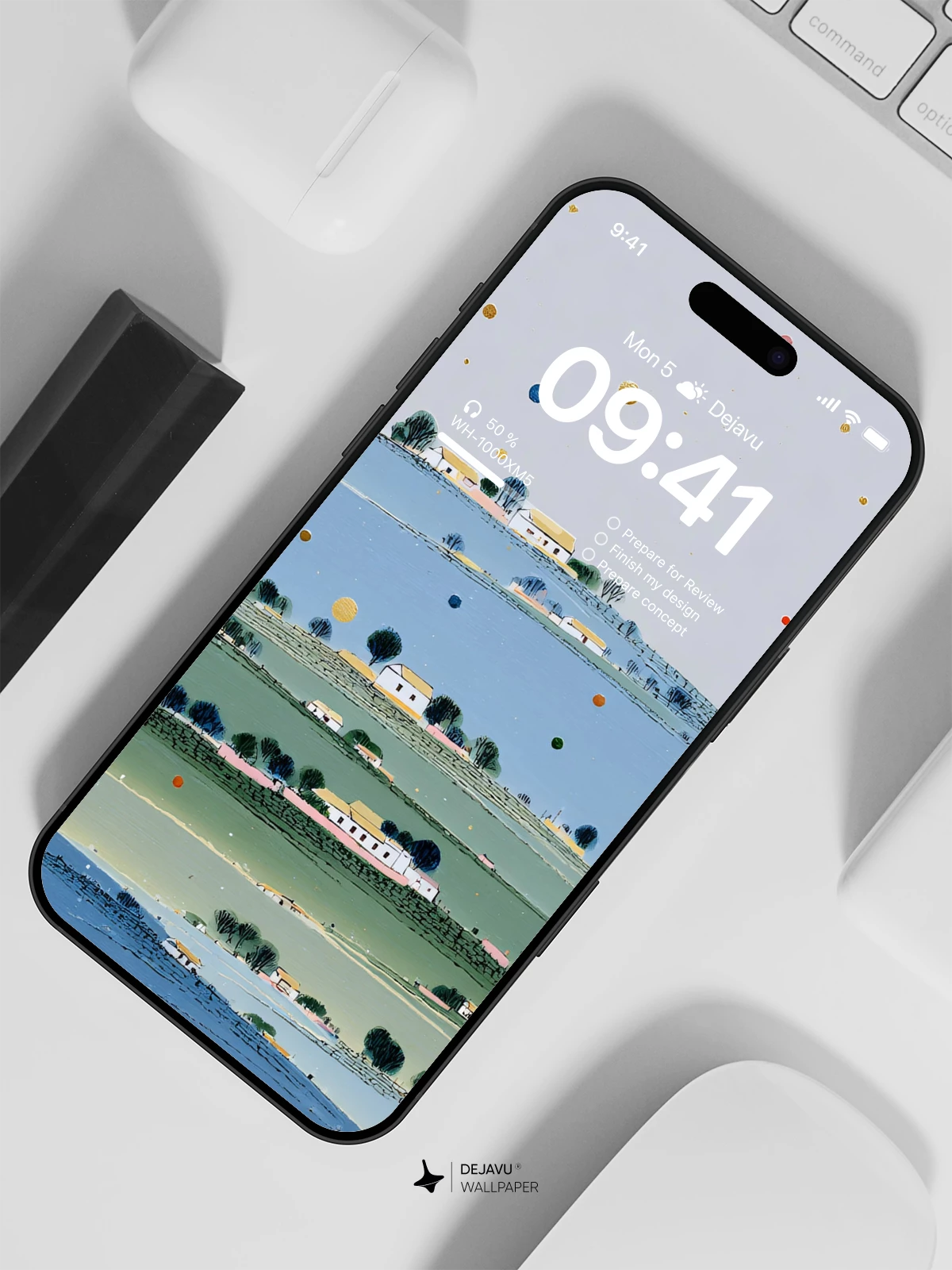 Layered Landscape Wallpaper 4K for iPhone Lock Screen