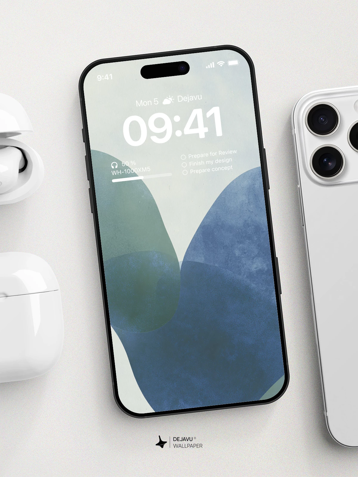 Abstract Blue Green Wallpaper 4K for iPhone Lock Screen