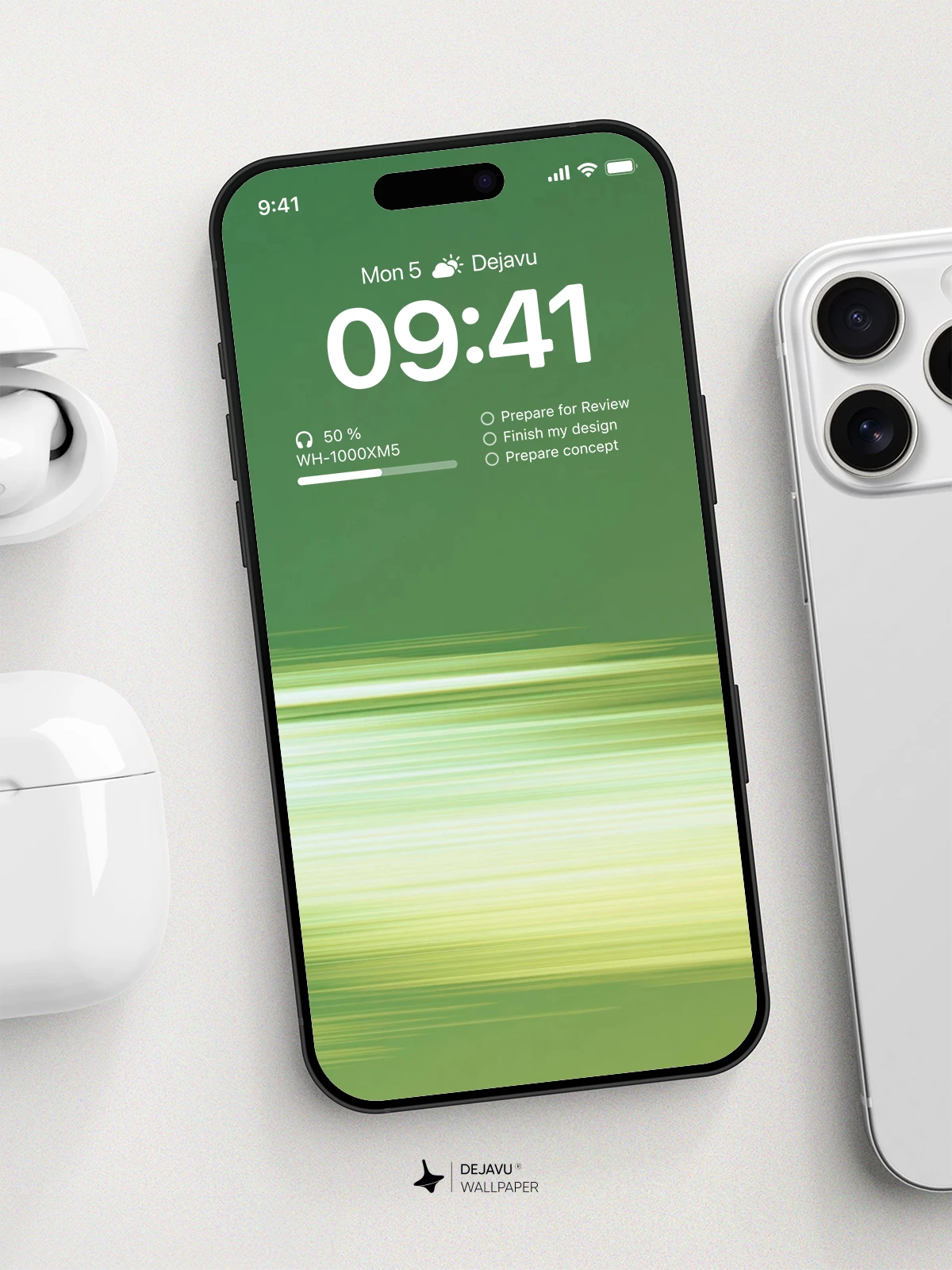 Abstract Green Blur Wallpaper 4K for iPhone Lock Screen