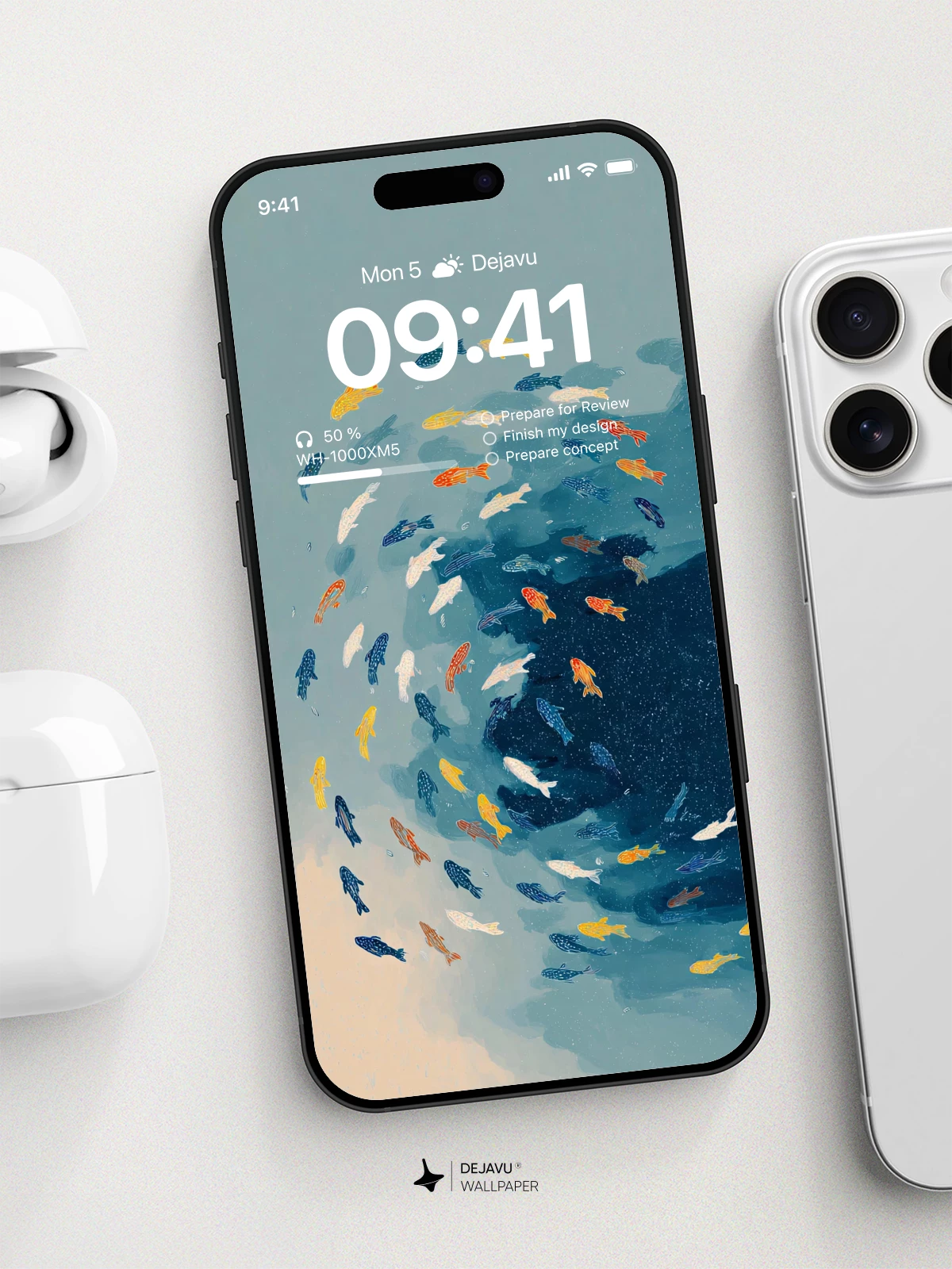 Fish School Wallpaper 4K for iPhone Lock Screen