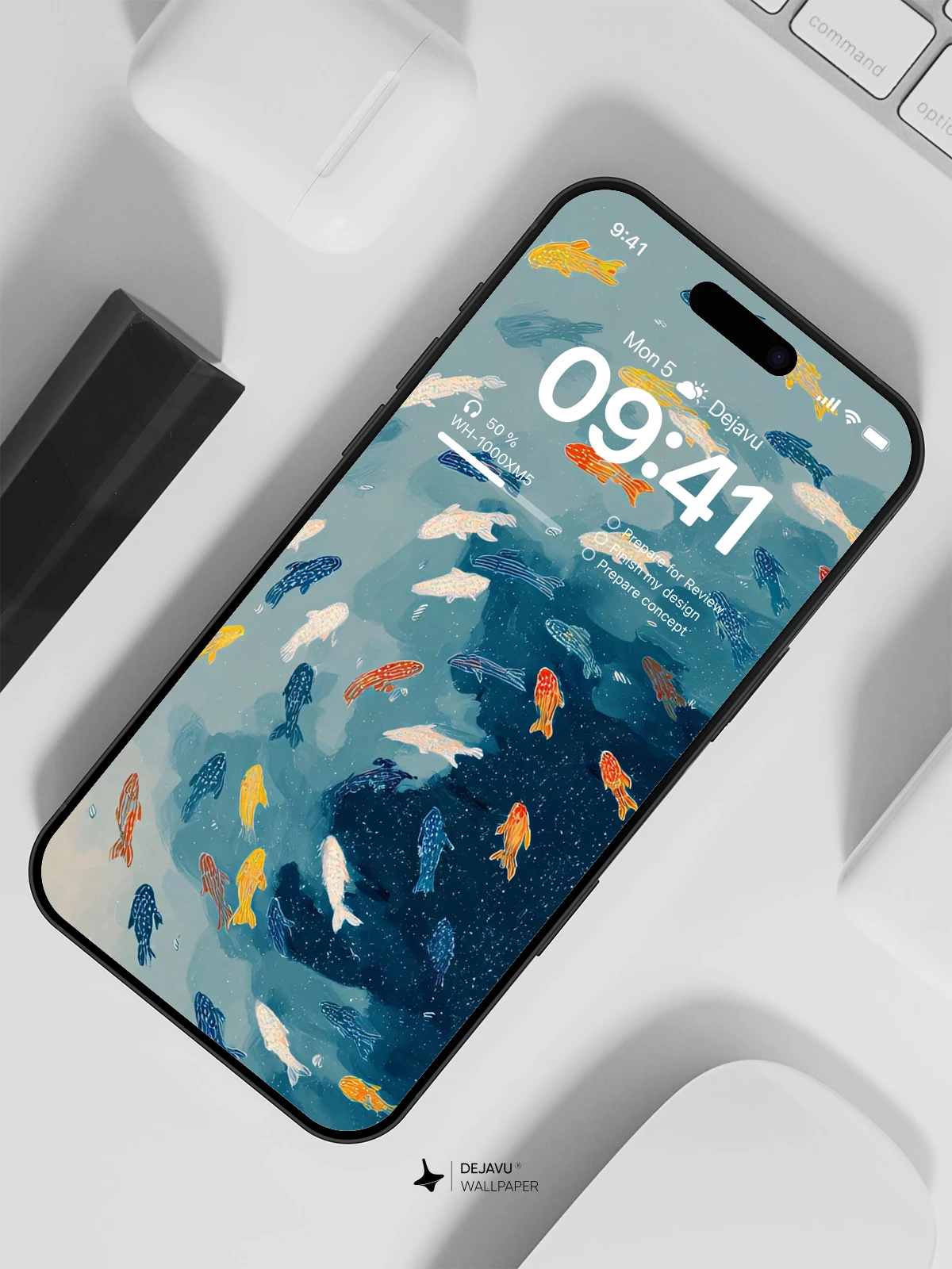 Fish School Wallpaper 4K for iPhone Lock Screen