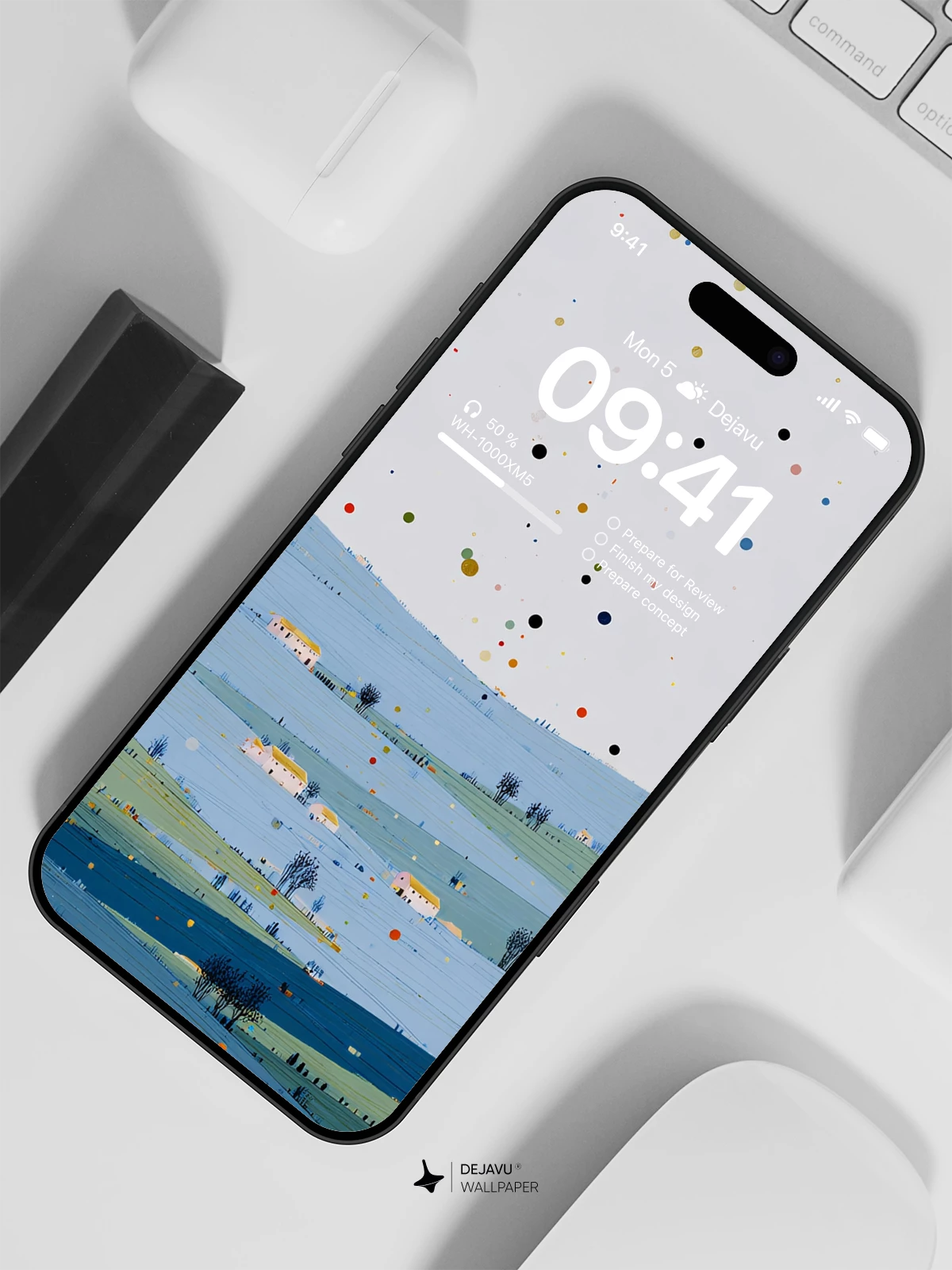 Abstract Landscape Wallpaper 4K for iPhone Lock Screen