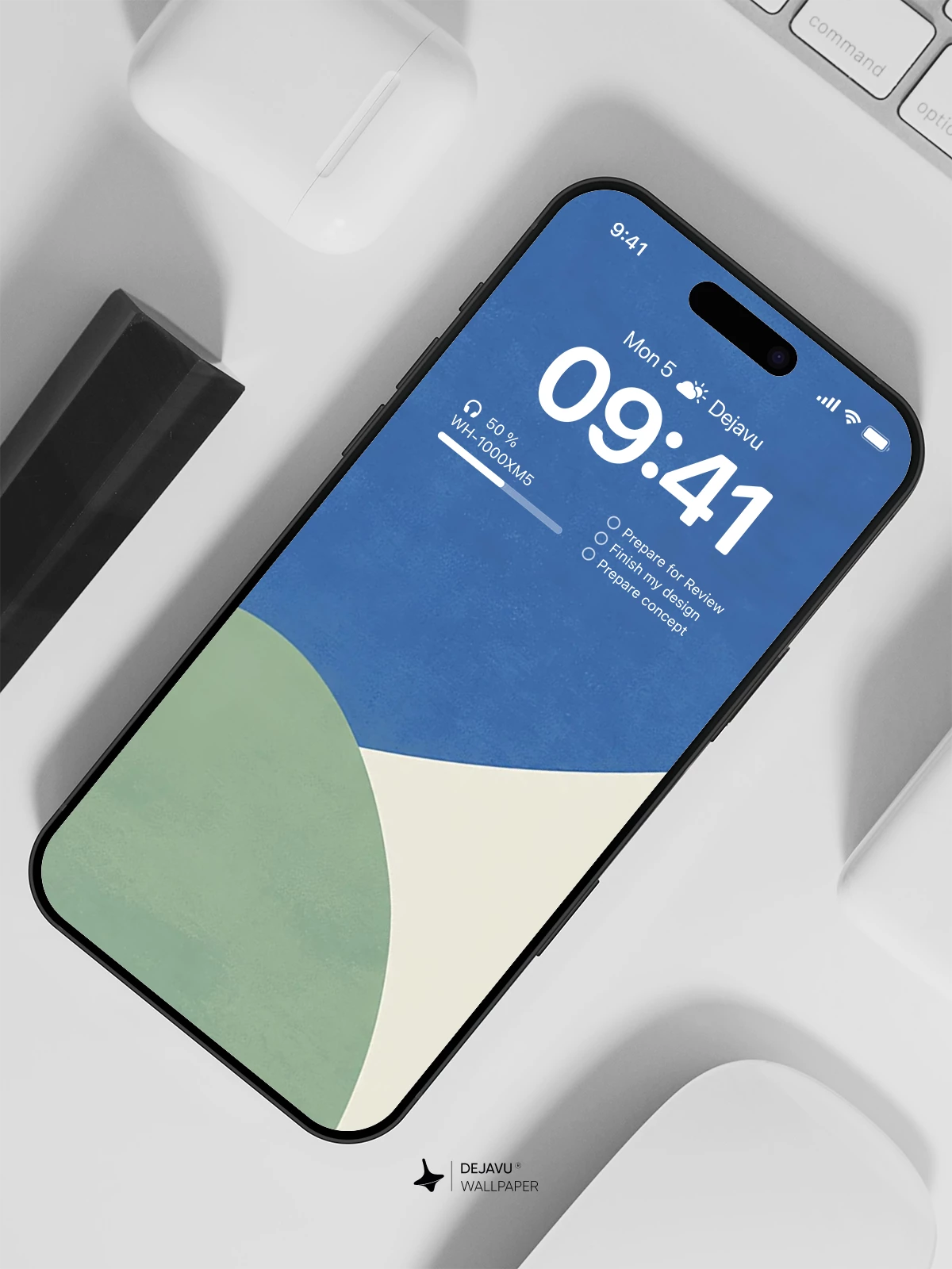 Abstract Blue Green Wallpaper 4K for iPhone Lock Screen