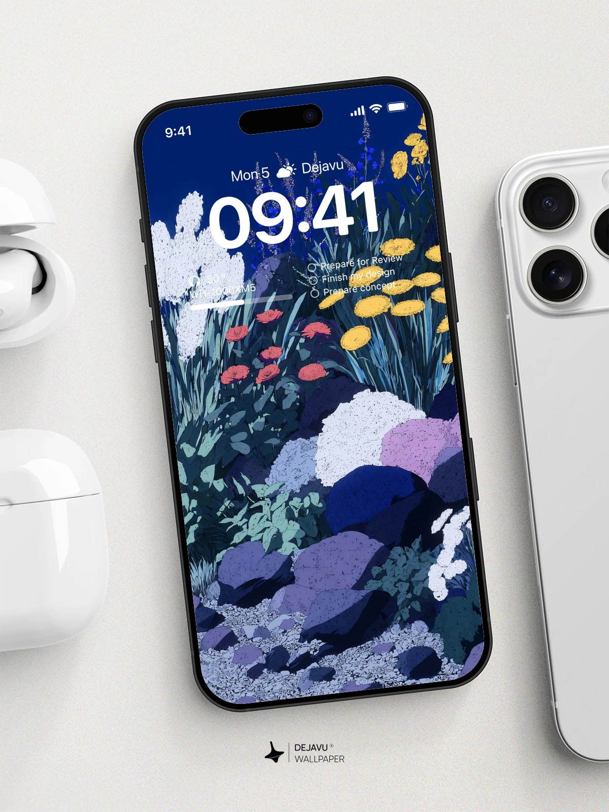 Vibrant Floral Garden Wallpaper 4K for iPhone Lock Screen