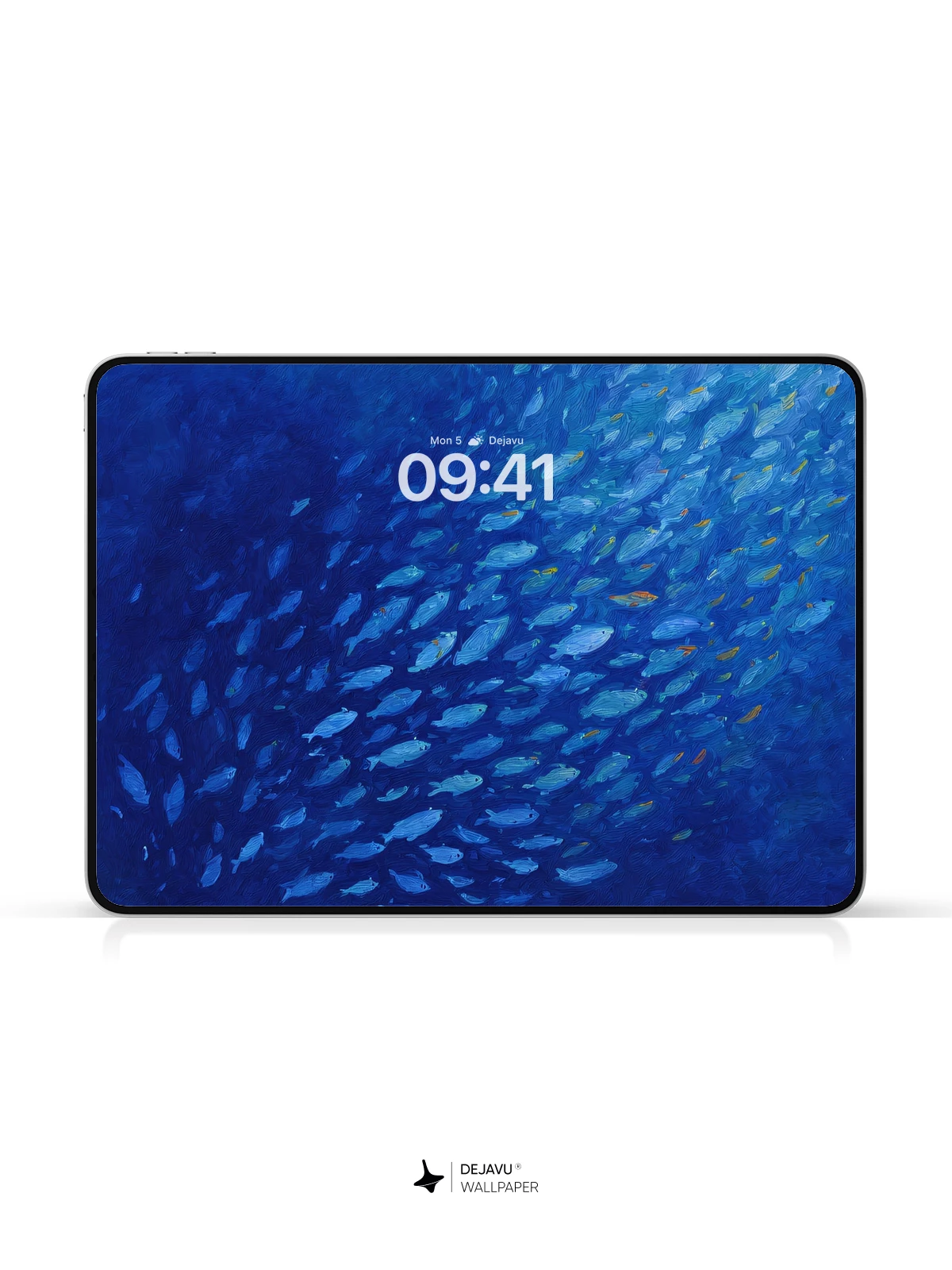 Blue Fish School Wallpaper 4K for iPhone Lock Screen