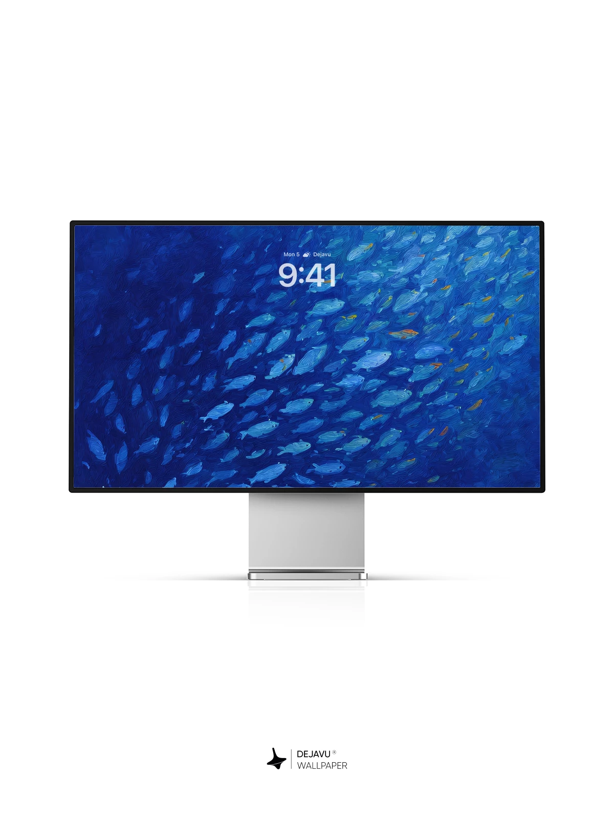 Blue Fish School Wallpaper 4K for iPhone Lock Screen