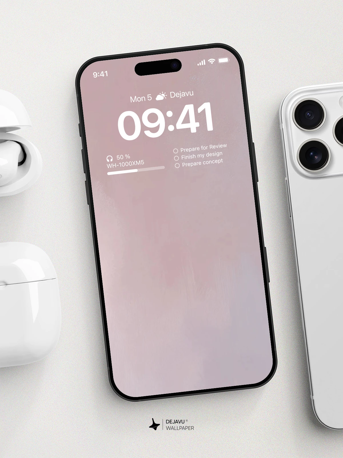 Soft Pink and Blue Gradient Wallpaper 4K for iPhone Lock Screen