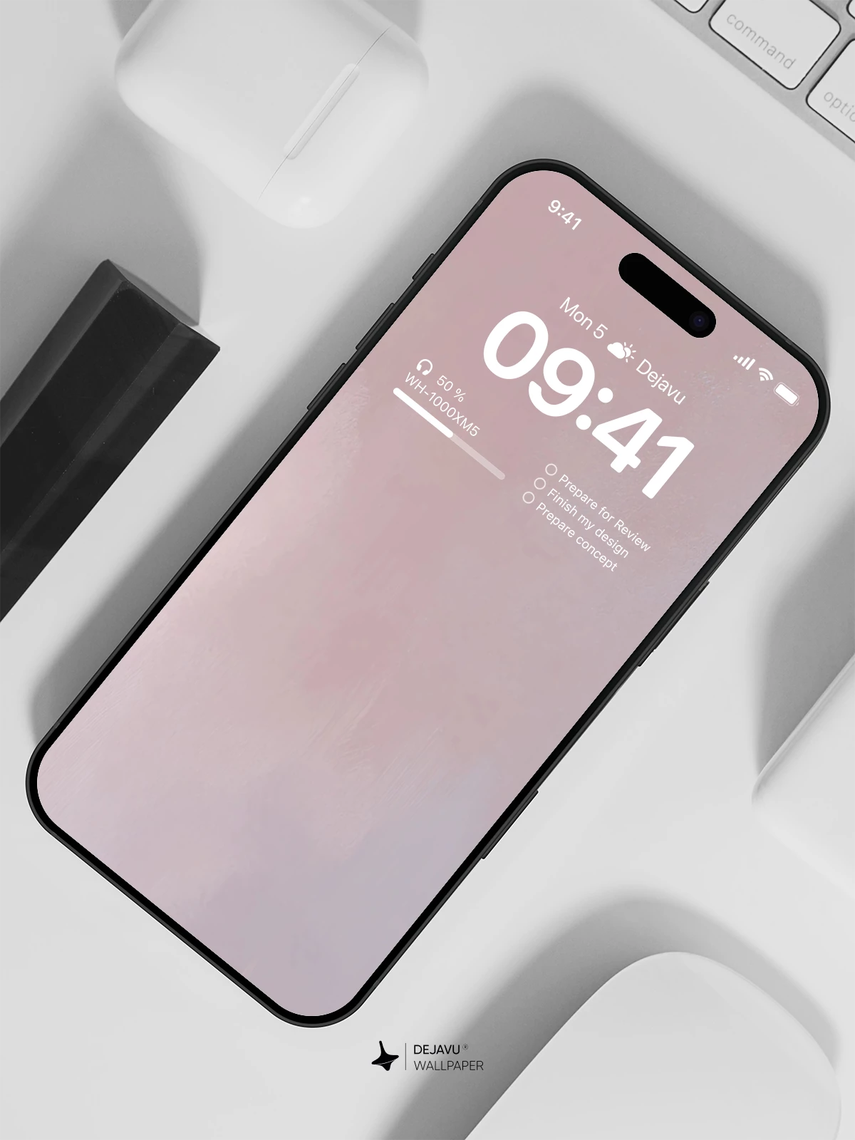 Soft Pink and Blue Gradient Wallpaper 4K for iPhone Lock Screen
