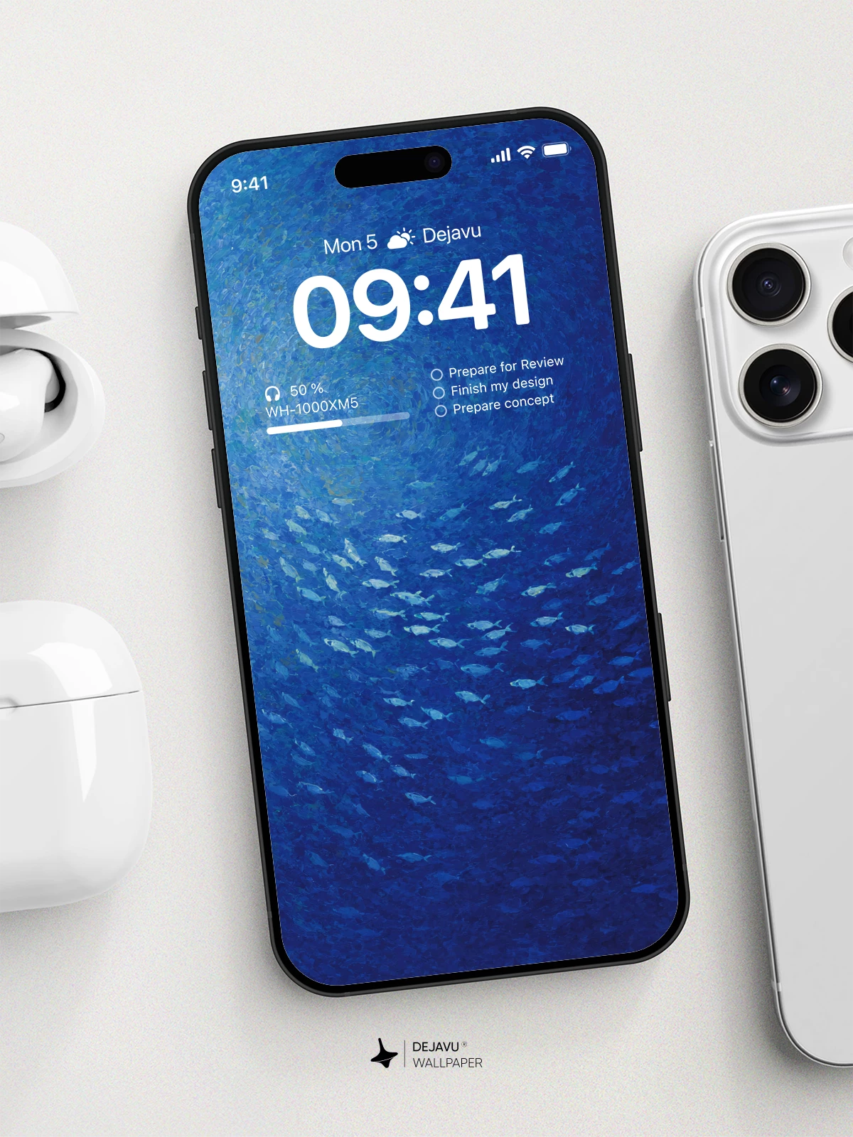 Underwater Fish School Wallpaper 4K for Mobile Background
