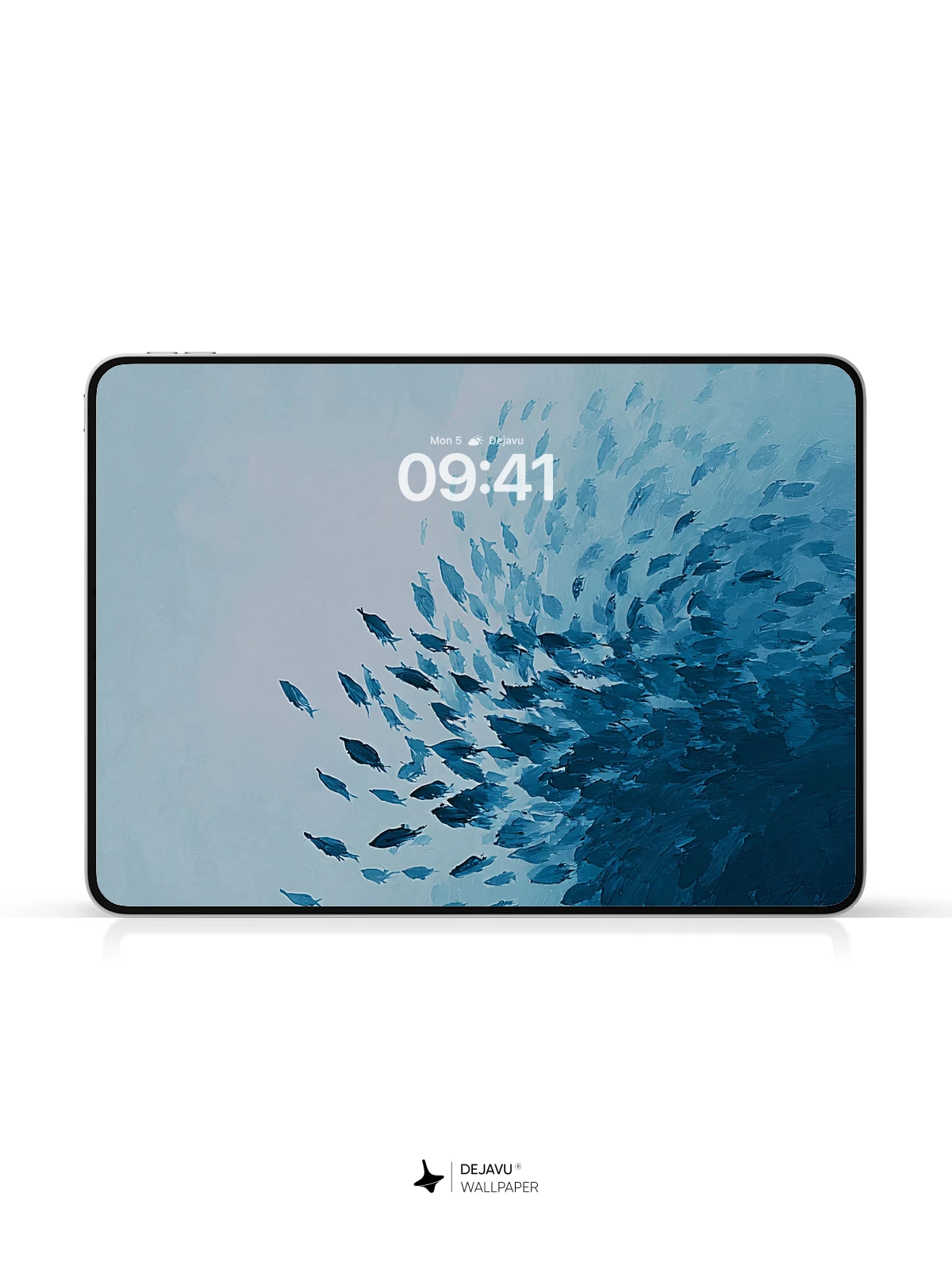 Blue Fish School Wallpaper 4K for iPhone Lock Screen