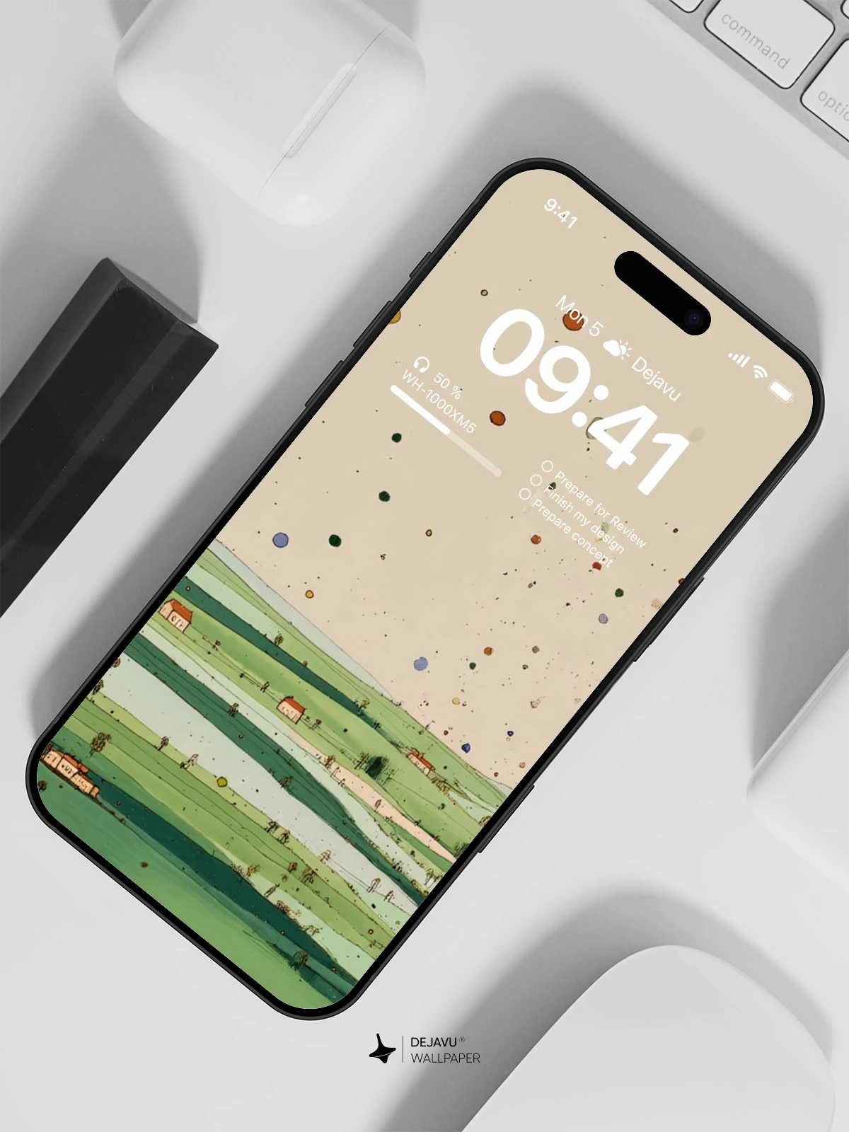 Abstract Landscape Wallpaper 4K for iPhone Lock Screen