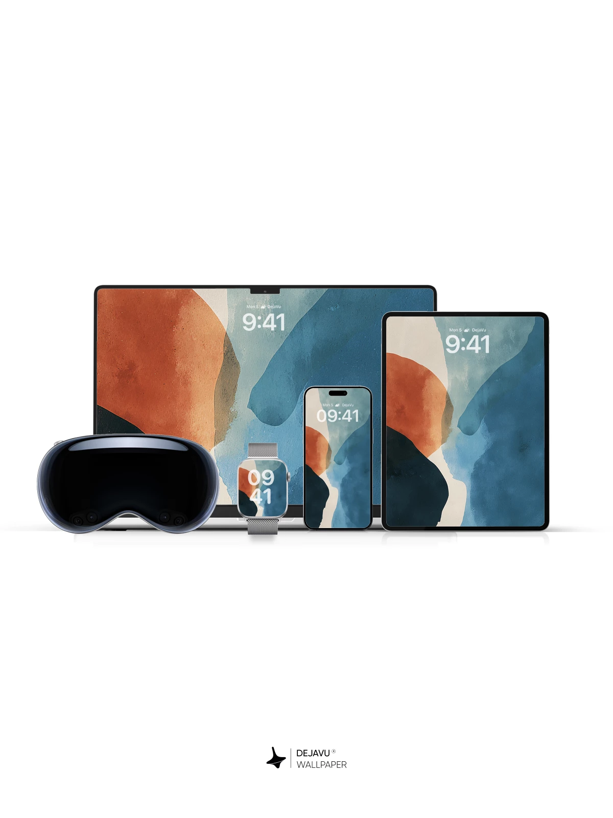 Abstract Blue and Orange Wallpaper 4K for iPhone Lock Screen