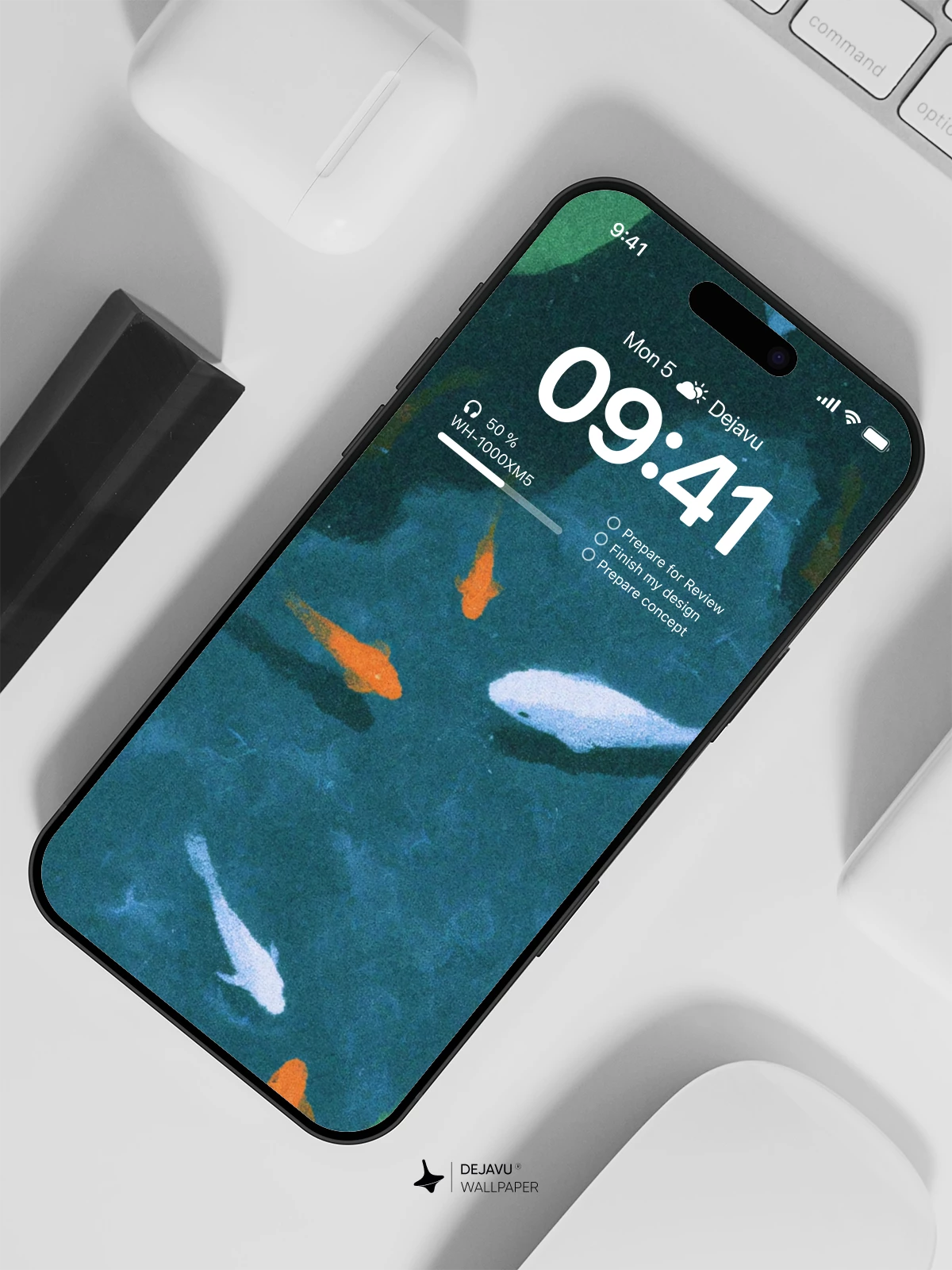 Koi Pond Wallpaper 4K for iPhone Lock Screen