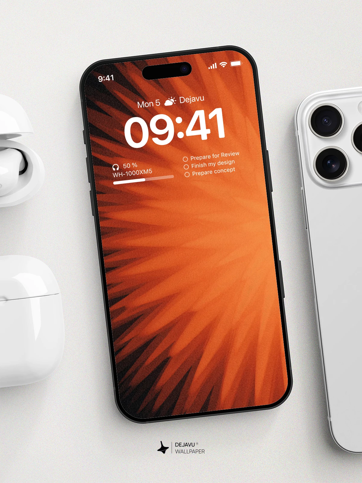 Orange Burst Wallpaper 4K for iPhone Lock Screen