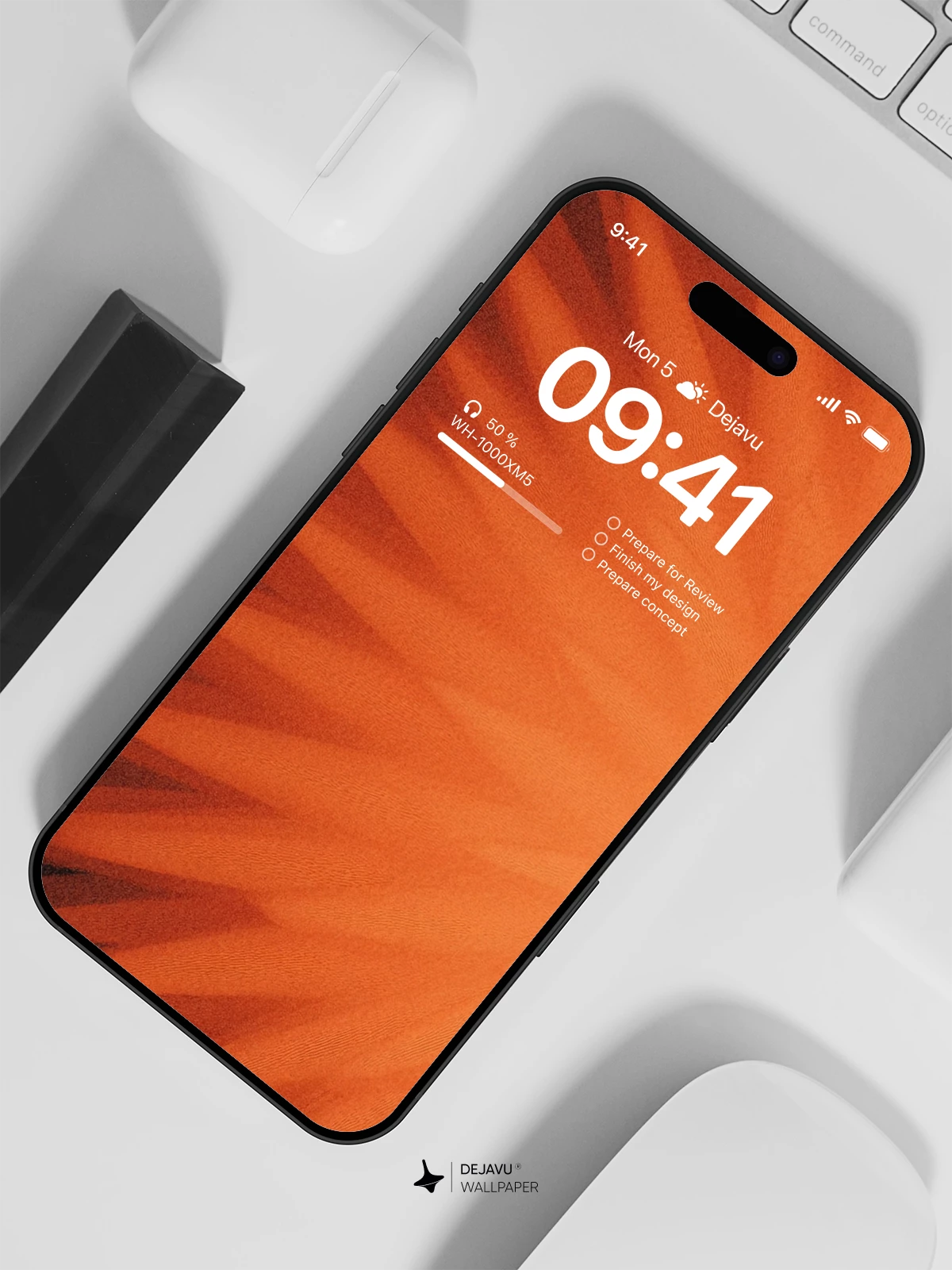 Orange Burst Wallpaper 4K for iPhone Lock Screen