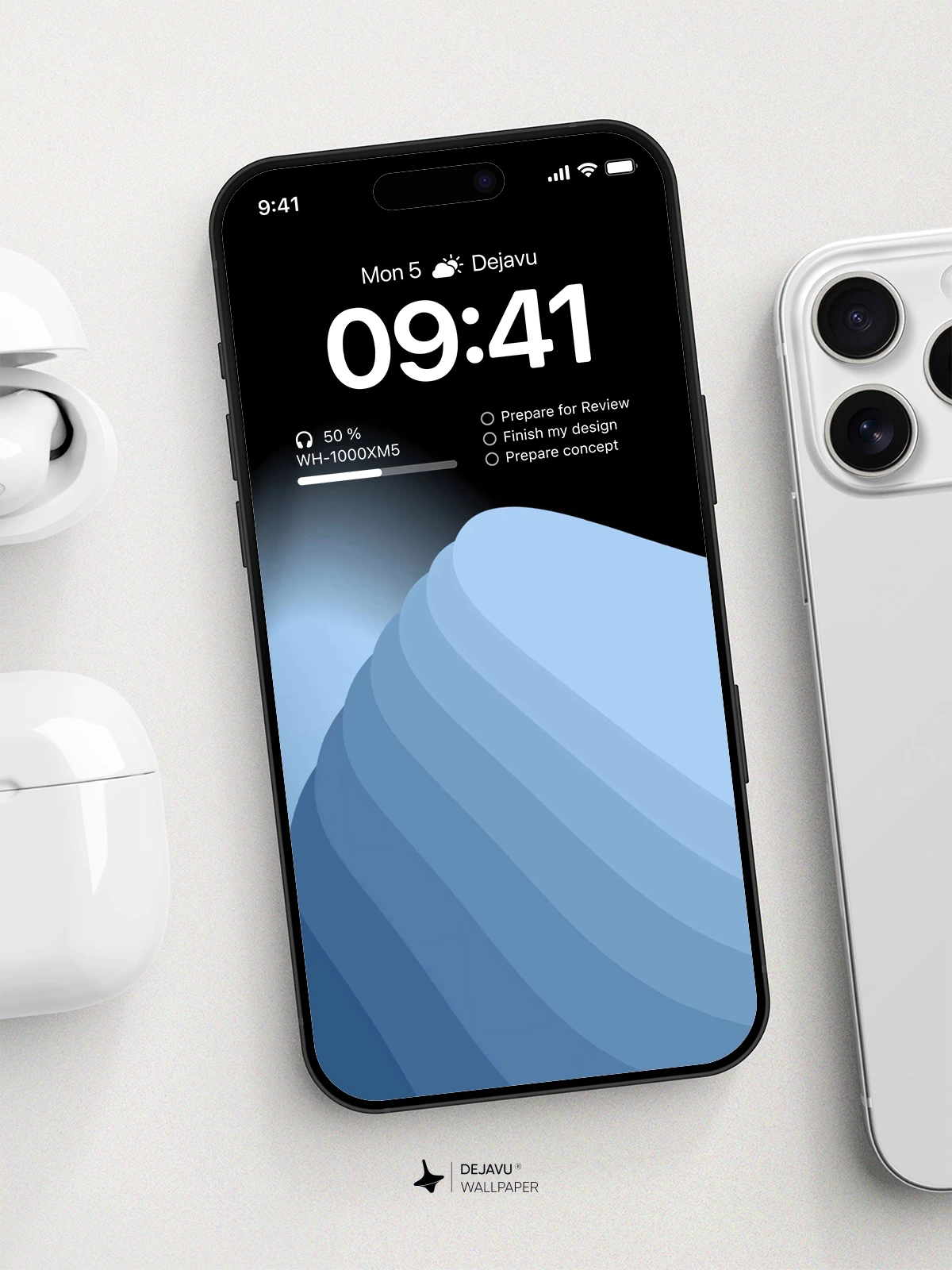 Blue Gradient Wallpaper 4K for iPhone Lock Screen