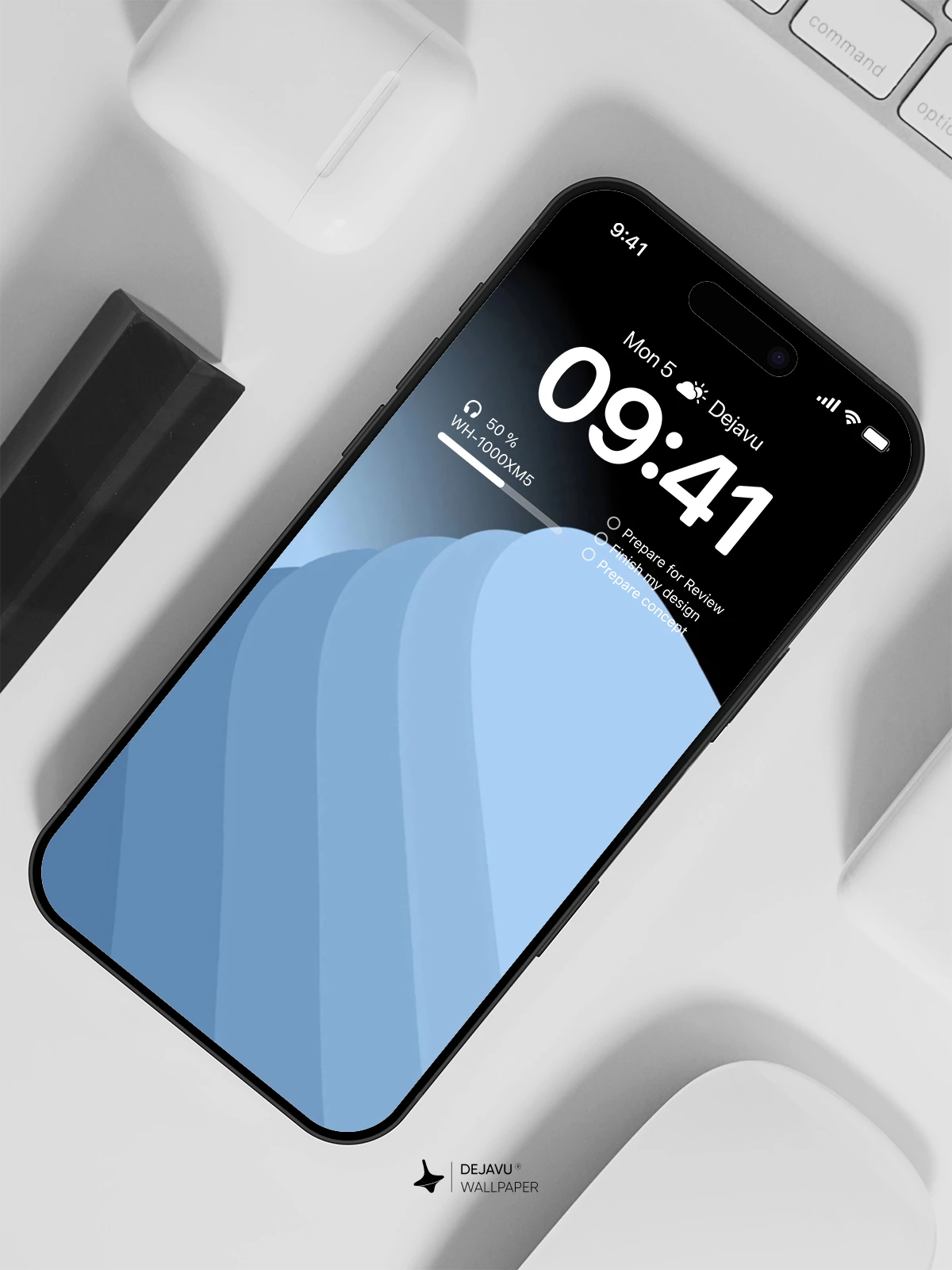 Blue Gradient Wallpaper 4K for iPhone Lock Screen