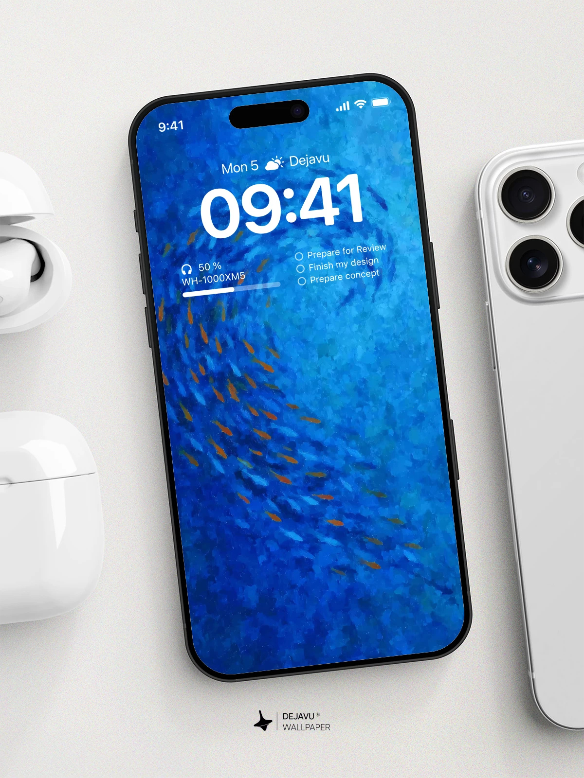 Blue Ocean Fish Wallpaper 4K for iPhone Lock Screen