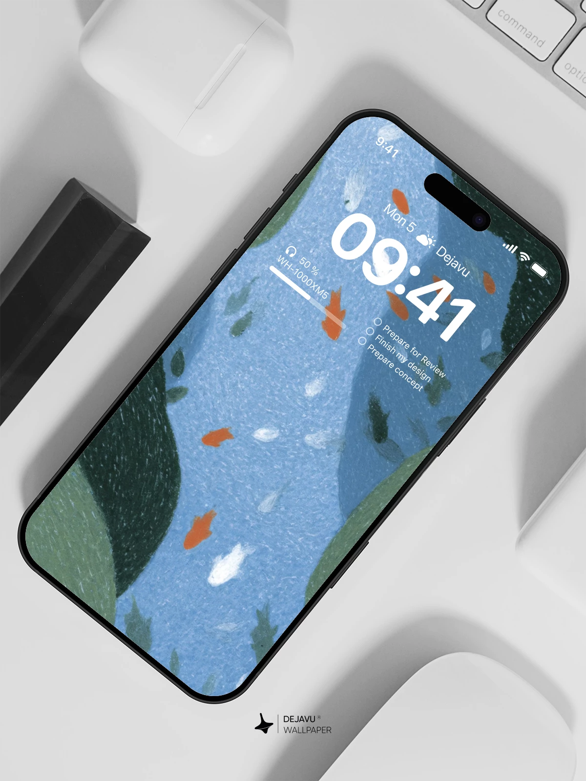 Minimalist River Wallpaper 4K for iPhone Lock Screen