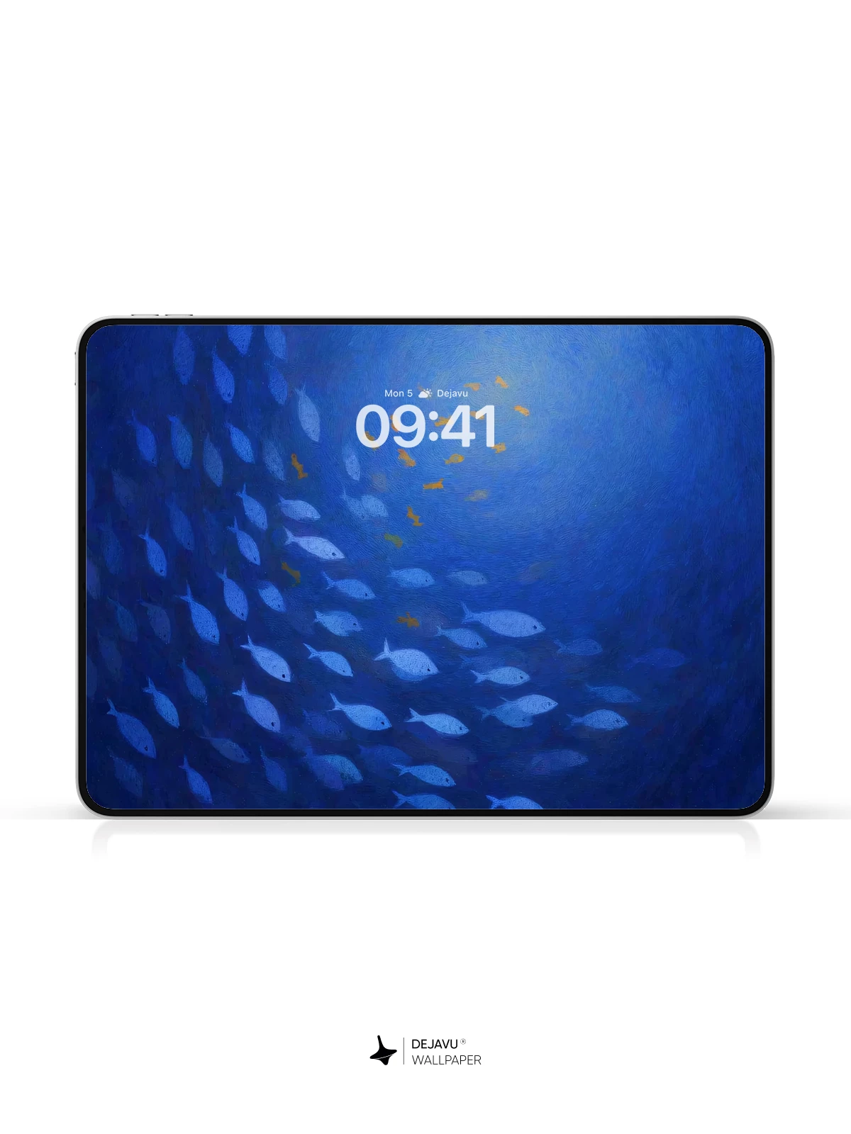 Blue Fish School Wallpaper 4K for iPhone Lock Screen