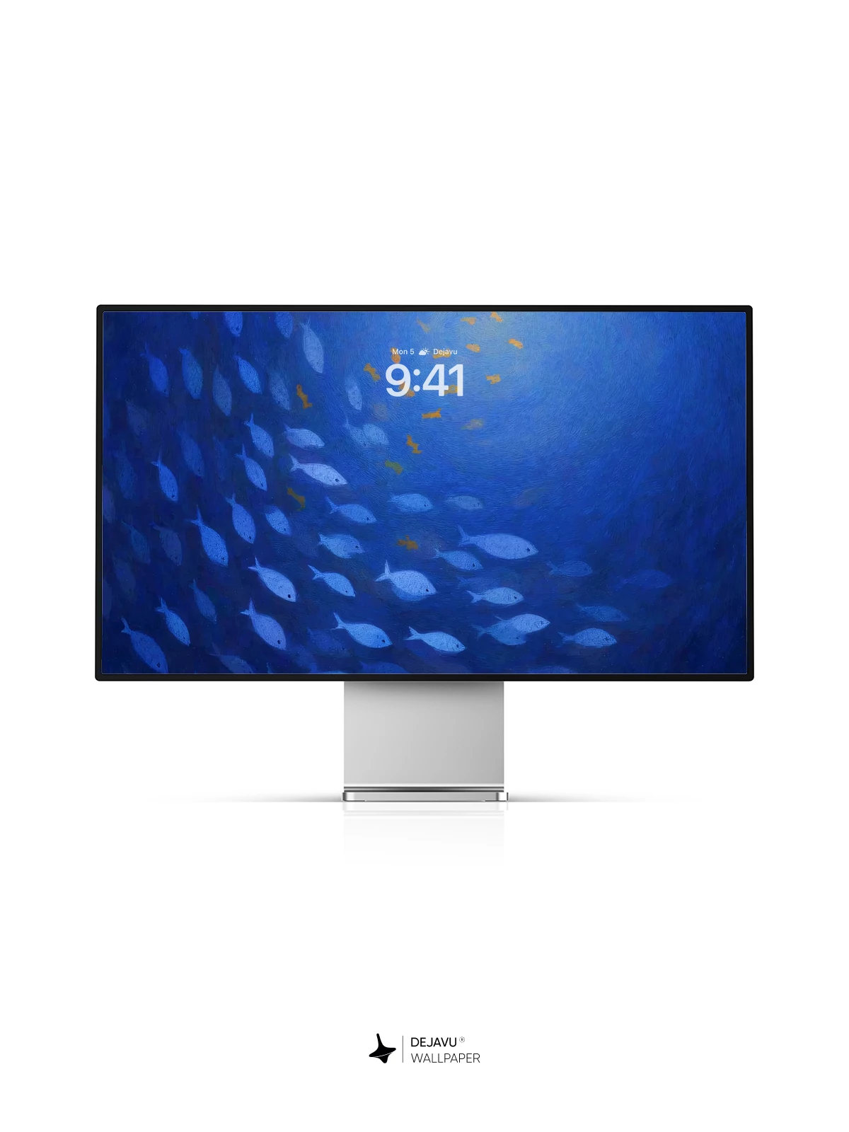 Blue Fish School Wallpaper 4K for iPhone Lock Screen