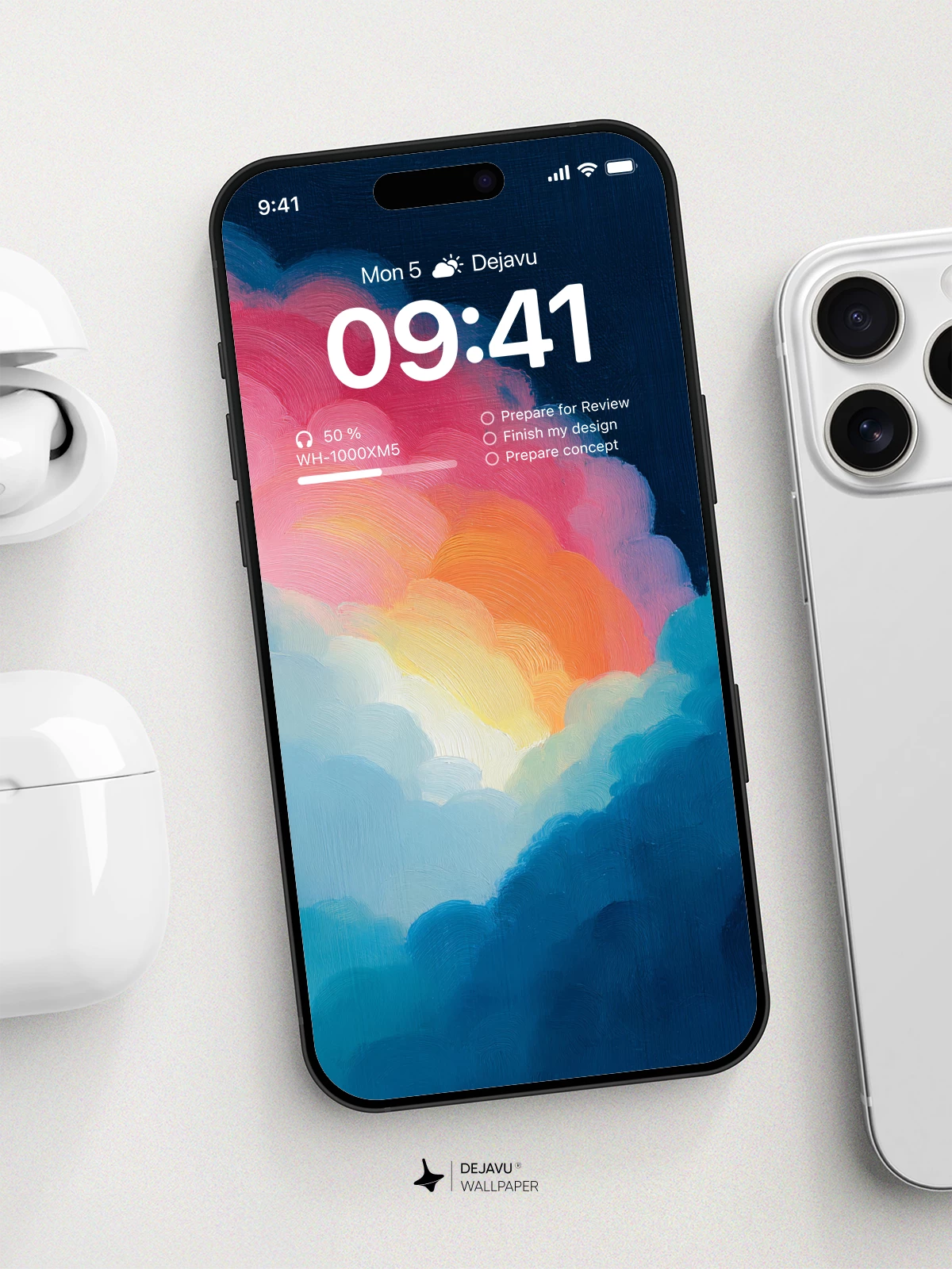 Abstract Colorful Cloud Wallpaper 4K for iPhone Lock Screen
