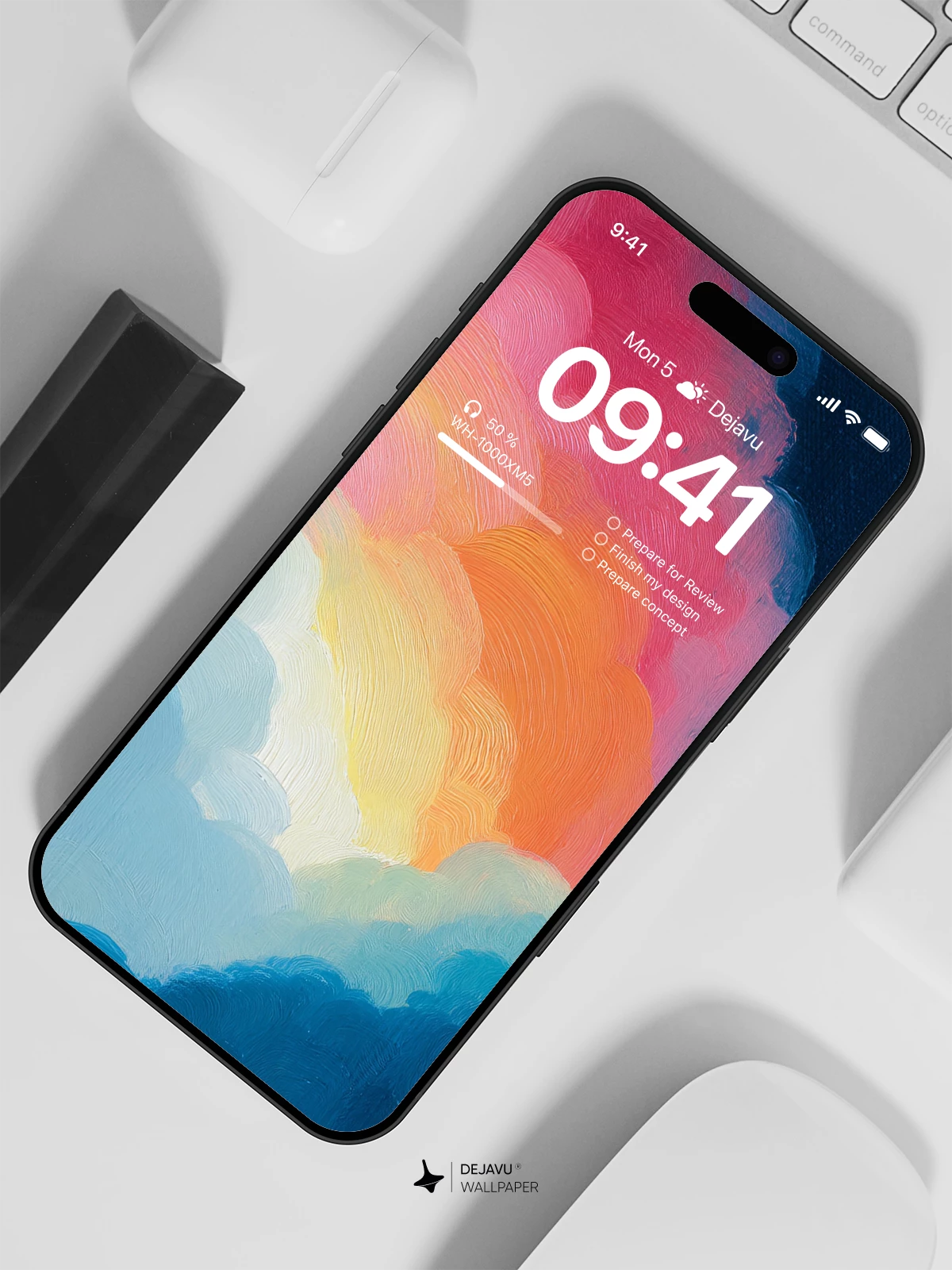 Abstract Colorful Cloud Wallpaper 4K for iPhone Lock Screen