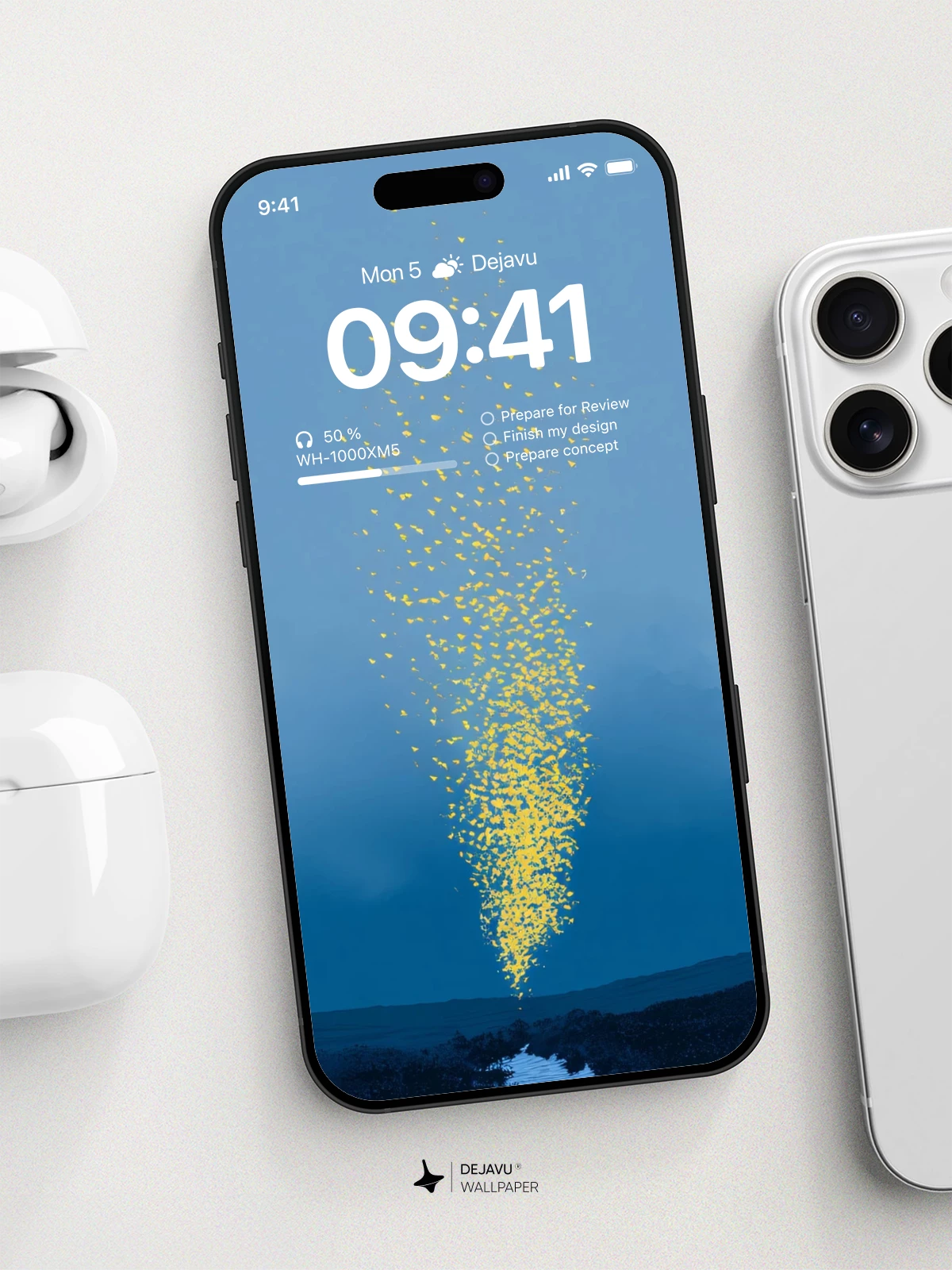 Yellow Fireworks Wallpaper 4K for iPhone Lock Screen