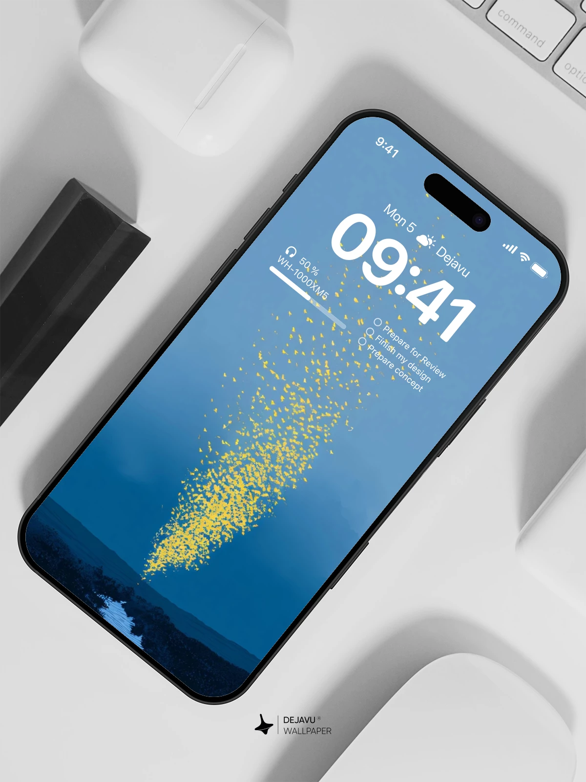 Yellow Fireworks Wallpaper 4K for iPhone Lock Screen