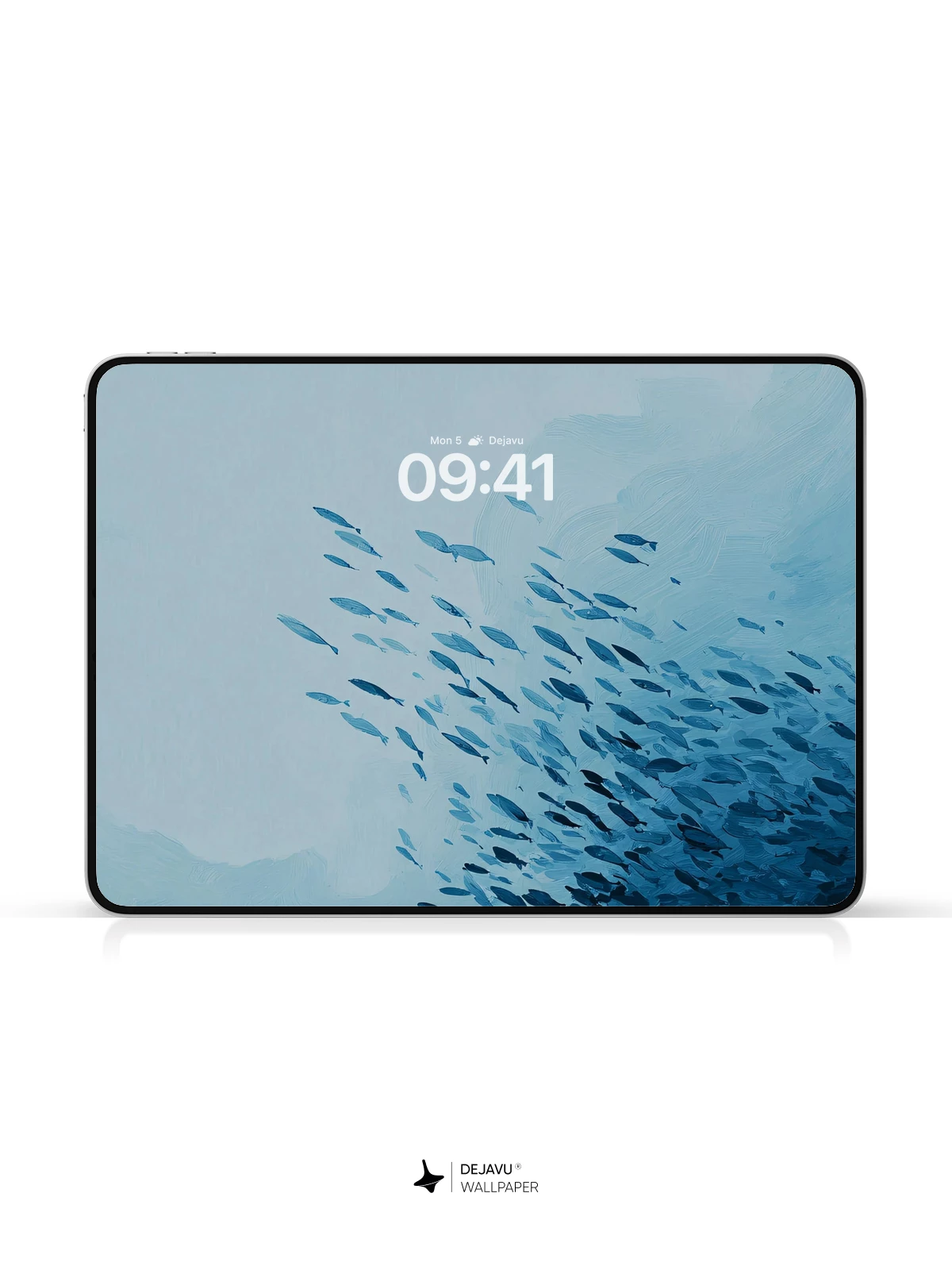Blue Fish School Wallpaper 4K for iPhone Lock Screen